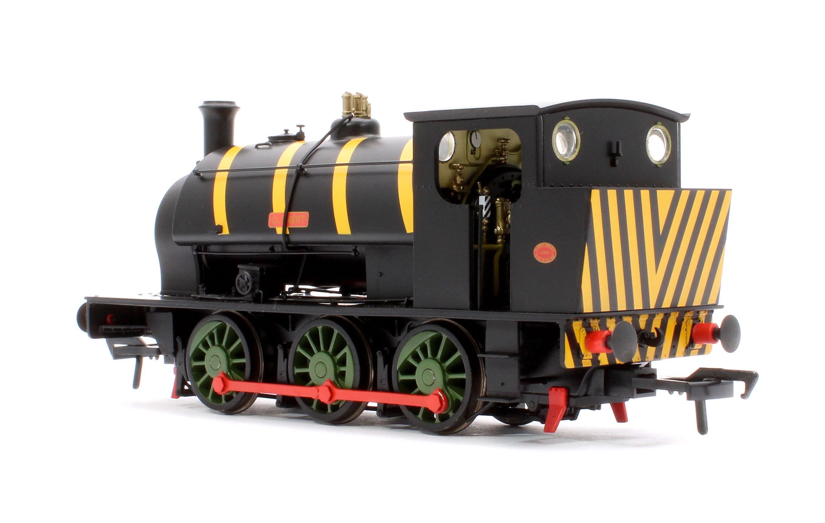 903014 16” Hunslet "Clement", NCB Brodsworth Colliery black with yellow stripes, No. 1983 - Steam Tank Locomotive - Image 2