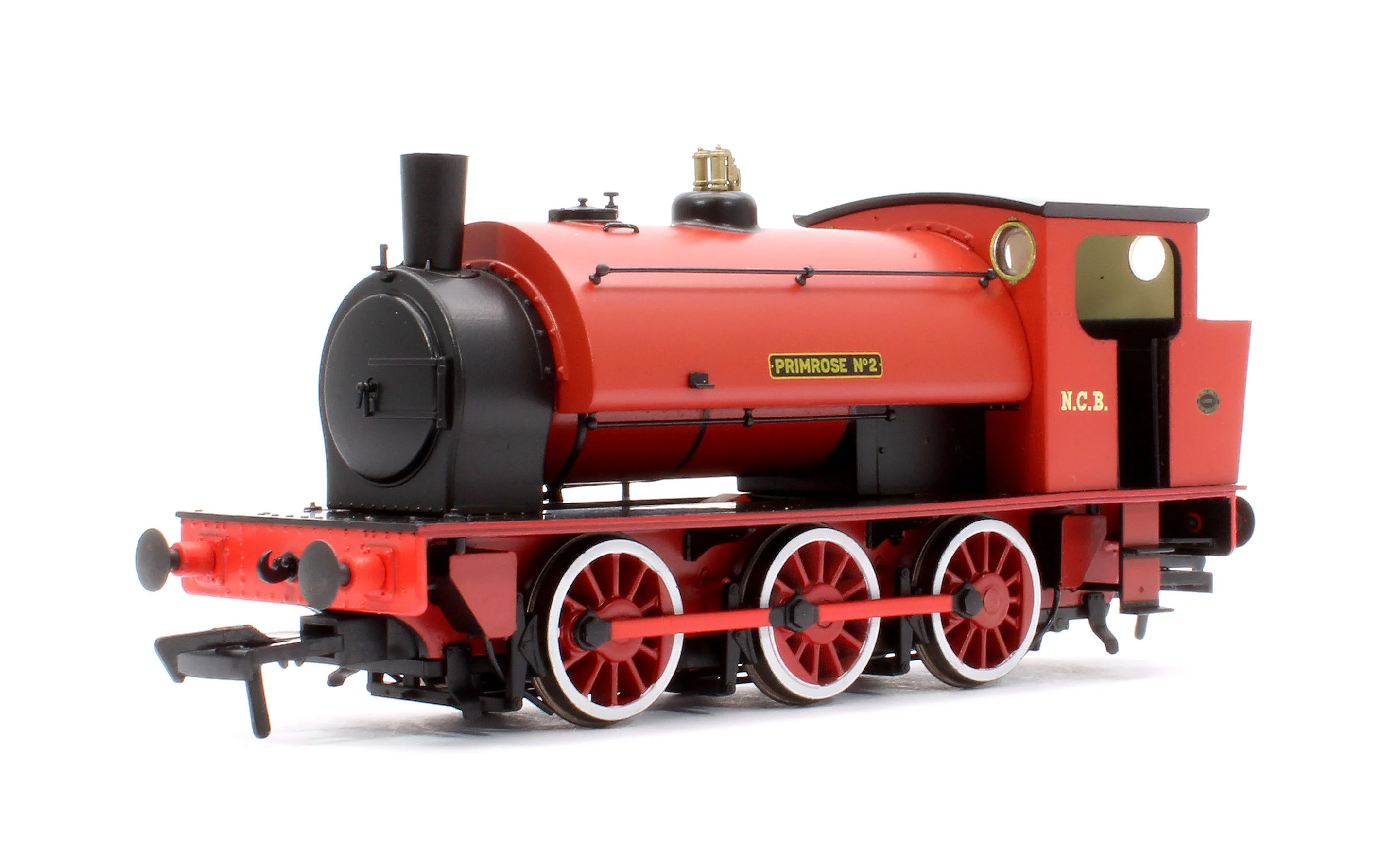 903517 16” Hunslet "Primrose No. 2", NCB red with stovepipe chimney, No. 3715 (as preserved at Embsay in the 1970s) - Steam Tank Locomotive - DCC Sound
