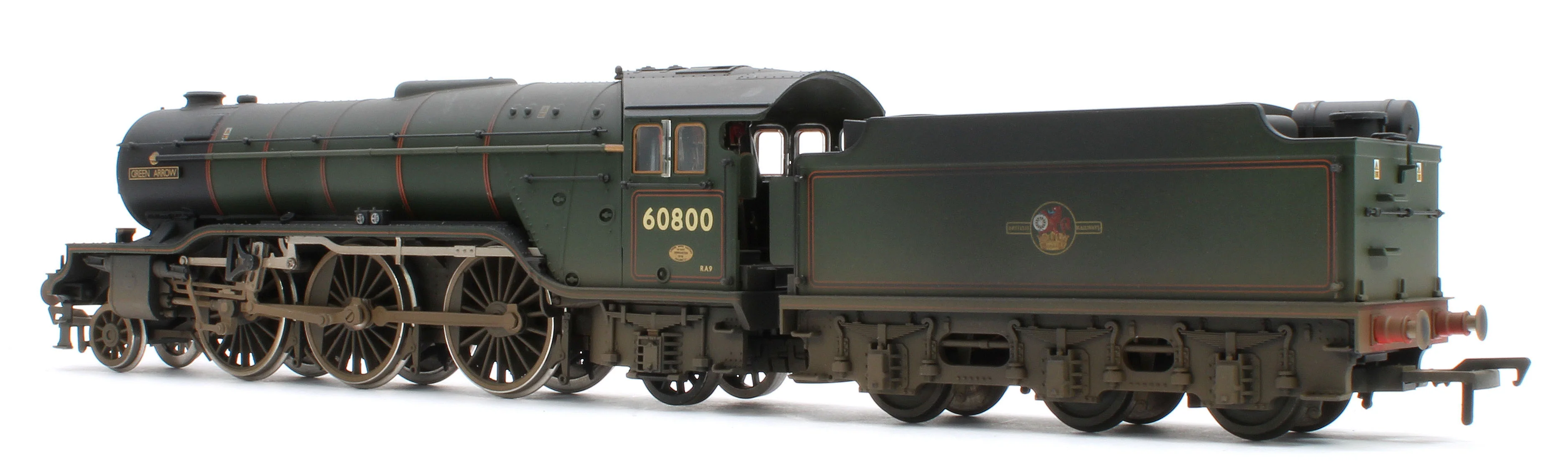 35-205NRMSFW Bespoke Weathered 'Green Arrow' BR Lined Green (Late Crest) Class V2 2-6-2 No.60800 Steam Locomotive - DCC Sound - Image 3