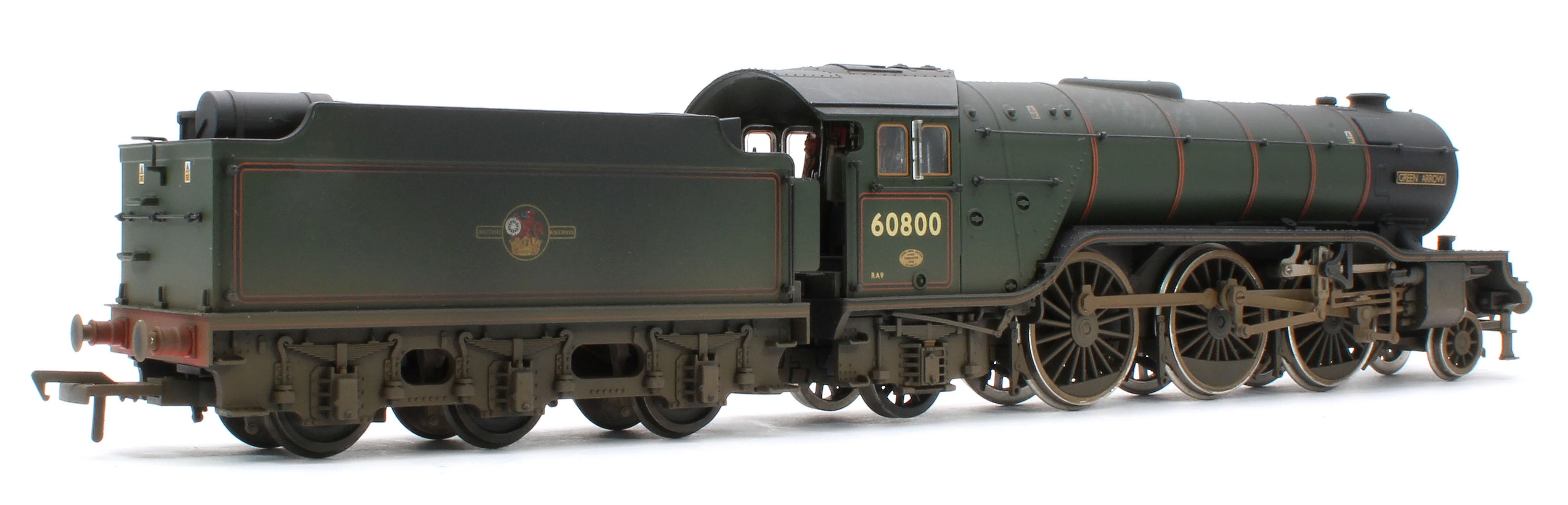 35-205NRMSFW Bespoke Weathered 'Green Arrow' BR Lined Green (Late Crest) Class V2 2-6-2 No.60800 Steam Locomotive - DCC Sound - Image 4