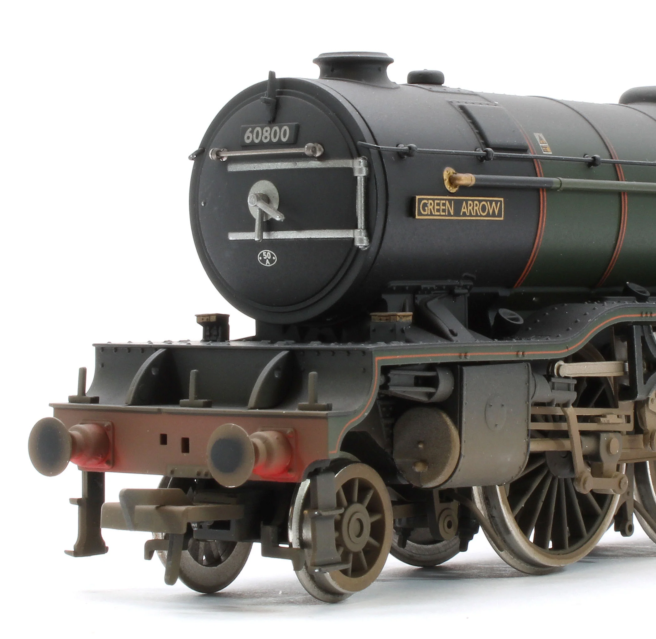 35-205NRMSFW Bespoke Weathered 'Green Arrow' BR Lined Green (Late Crest) Class V2 2-6-2 No.60800 Steam Locomotive - DCC Sound - Image 7