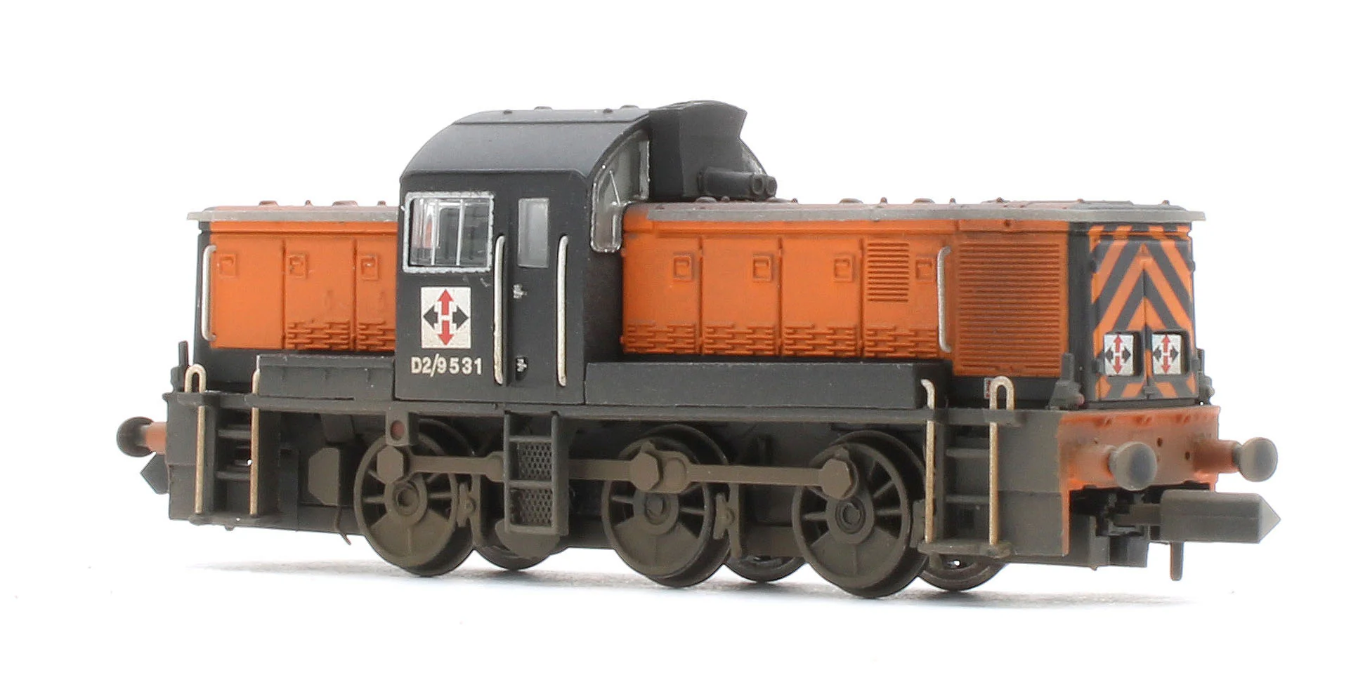 372-954W Bespoke Weathered Class 14 D2/9531 NCB British Oak Orange & Black Diesel Locomotive - Image 6