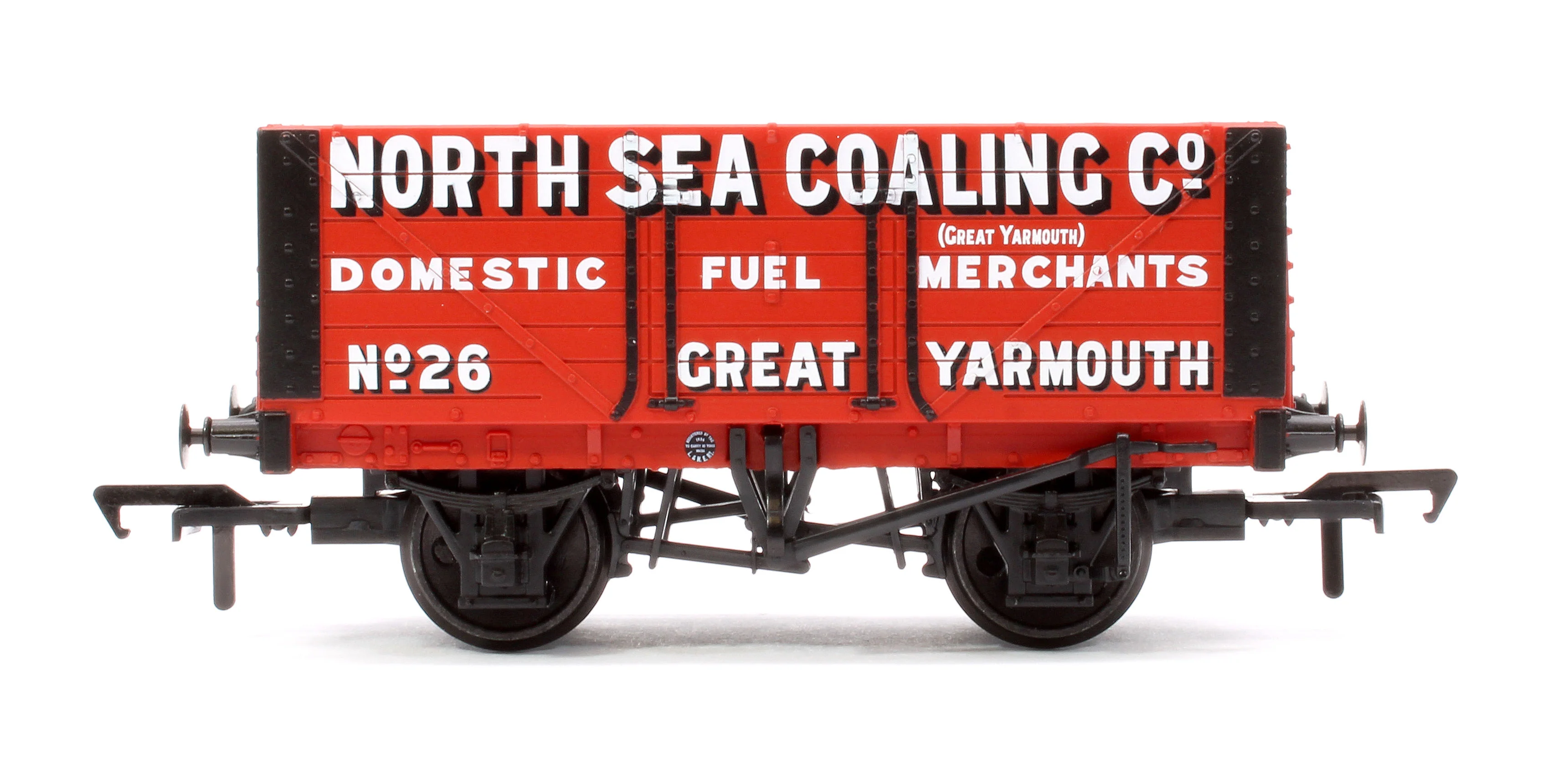 37-112A 7 Plank Fixed End Wagon 'North Sea Coaling Co.' Red No.26 - Image 2