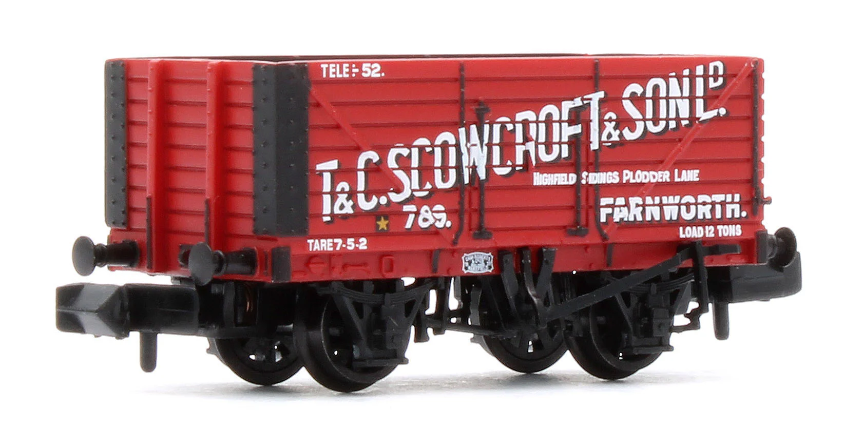 377-130 8 Plank Wagon End Door 'T & C. Scowcroft & Son Ltd' Red No.789 - Image 3