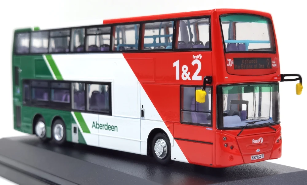 UKD76004 Dennis Trident E500 First Bus - SN09 CCV 1and2 Route Promo - Ft38218 - Rt2 Ashwood - Image 2