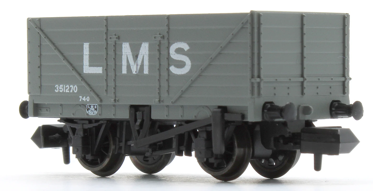 NR7003M 9ft 7 plank open wagon, LMS, grey No.351270 - Image 3