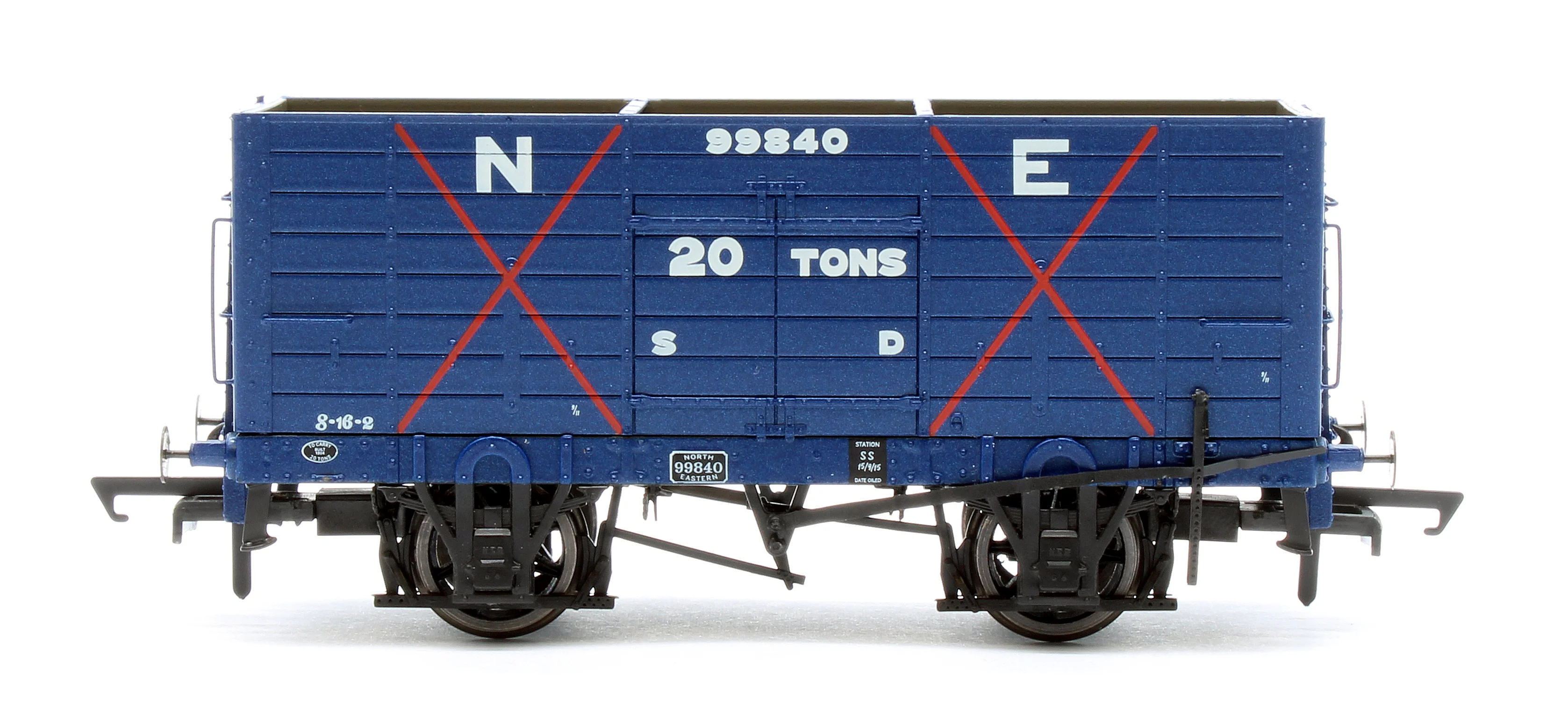 ACC2821 NER 20t Hopper - Mixed Q3 Hopper - Grouping transition period: 1910-22 NER Blue/1923-37 LNER Grey - Triple Pack - Image 6