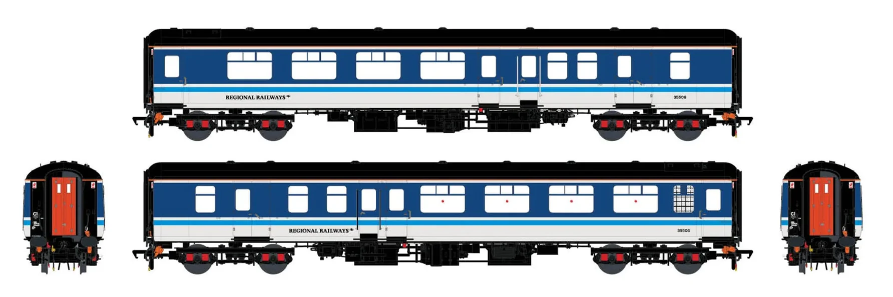 ACC2933 BR Mk.2c (large toilet window) BSK 35506 Regional Railways (ex-BFK)
