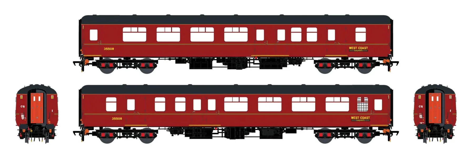 ACC2934 BR Mk.2c (large toilet window) BSK 35508 West Coast Railways (ex-BFK)