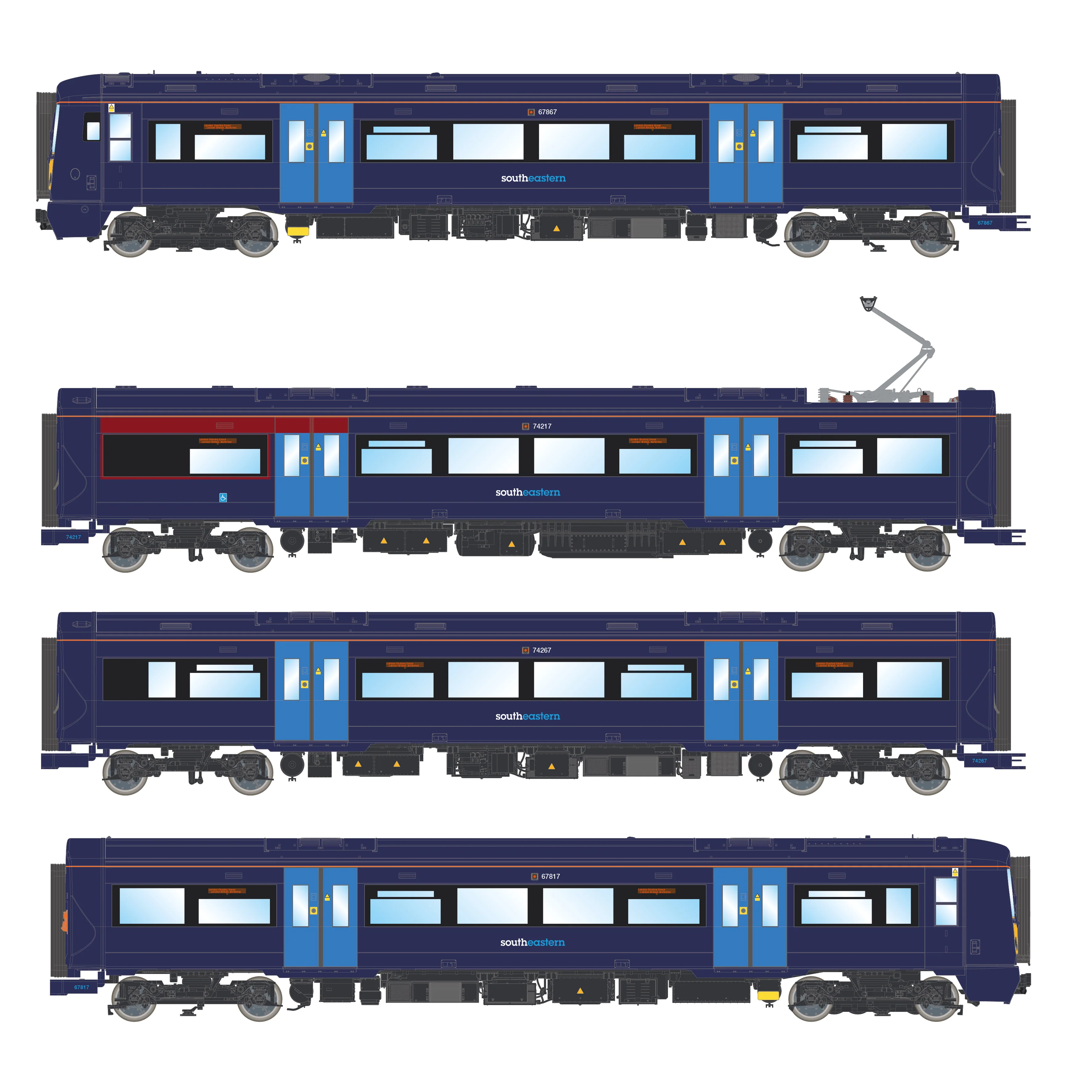 ACC3046 Class 375 'Electrostar' 4-car EMU 375617 SouthEastern Dark Blue
