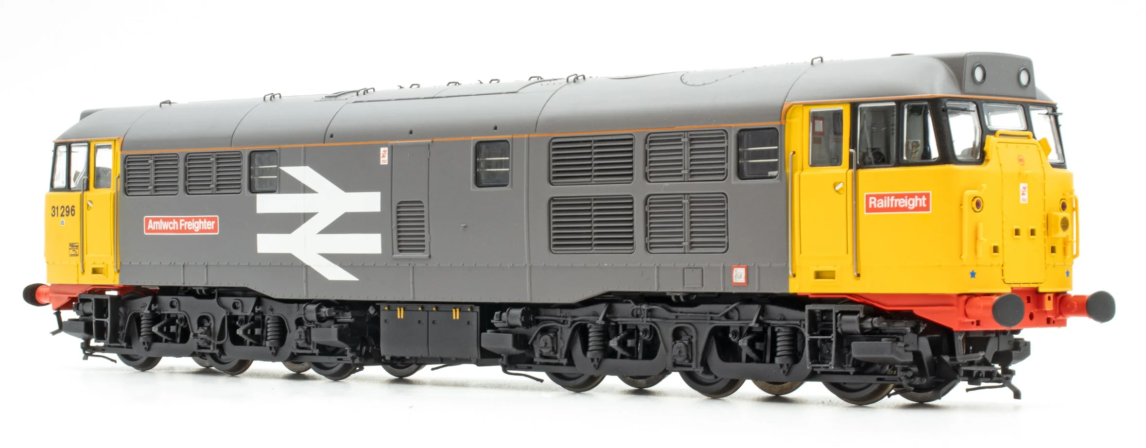 ACC3378 Class 31 31296 Railfreight Grey with Orange Cantrail Stripe 'Amlwch Freighter / Trên Nwyddau Amlwch' Diesel Locomotive - Image 2