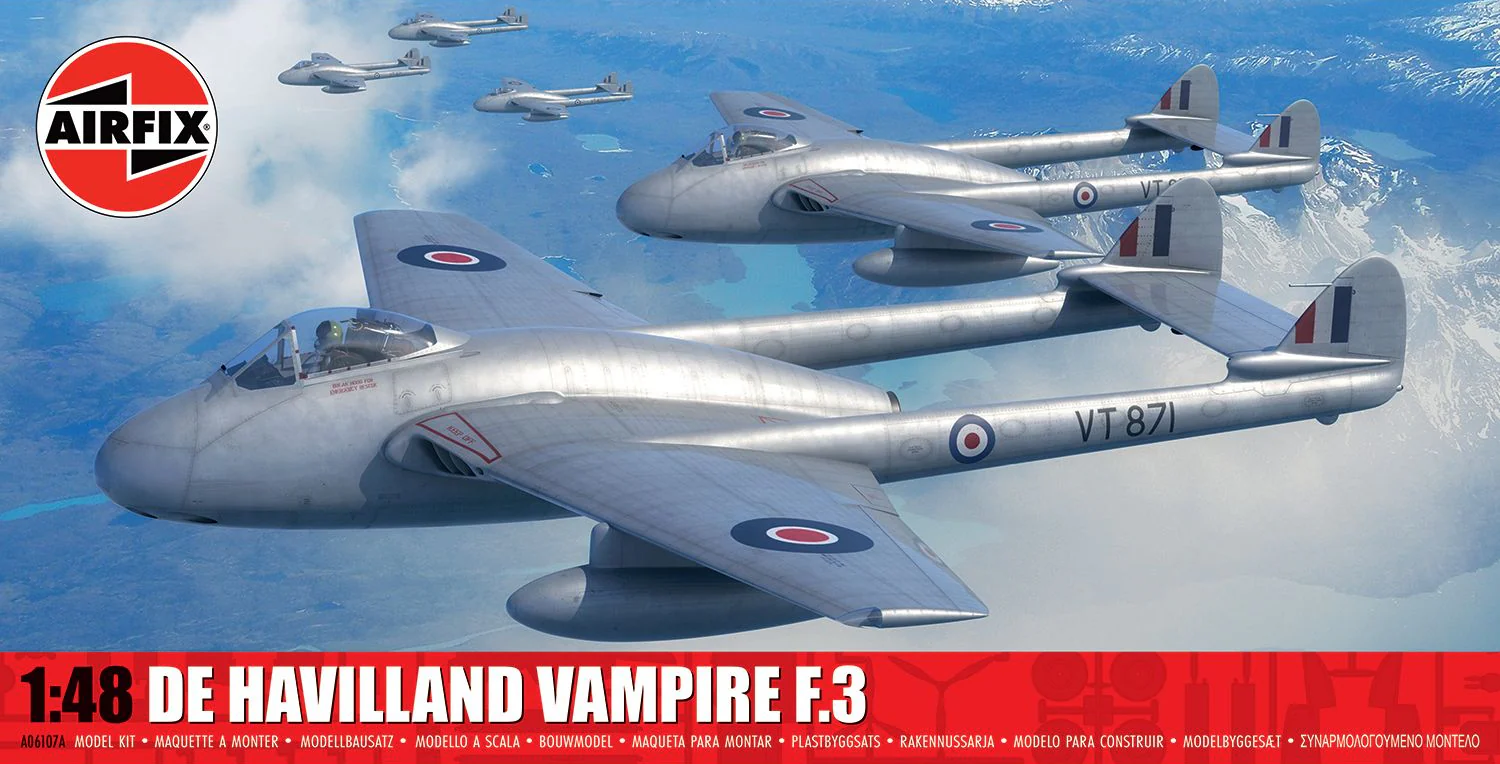 A06107A De Havilland Vampire F.3 Model Kit