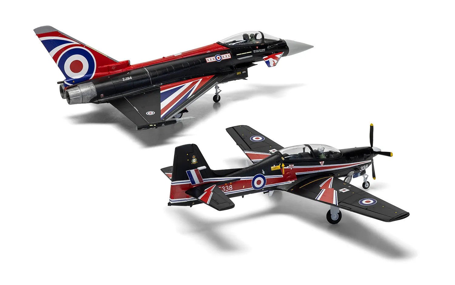 A40003 Eurofighter Typhoon FGR.4 "Blackjack" & Shorts Tucano T.1 - Twin Pack Model Kit - Image 3