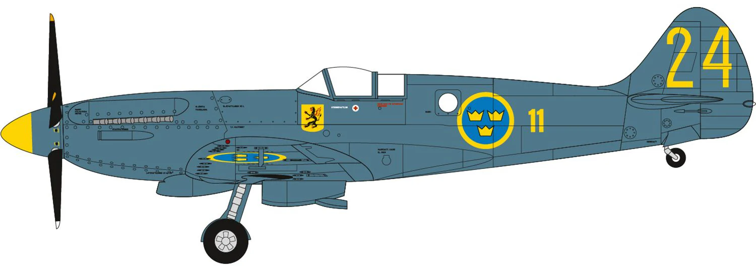 A40004 Swedish Air Force 100th Anniversary Set Model Kit - Image 4
