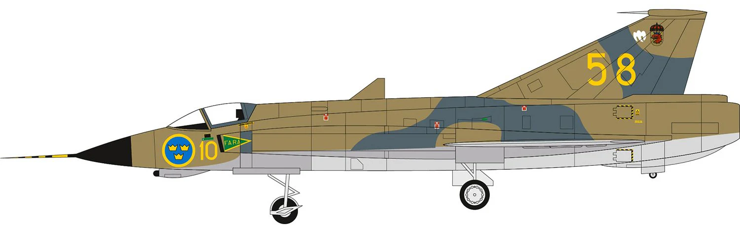 A40004 Swedish Air Force 100th Anniversary Set Model Kit - Image 5