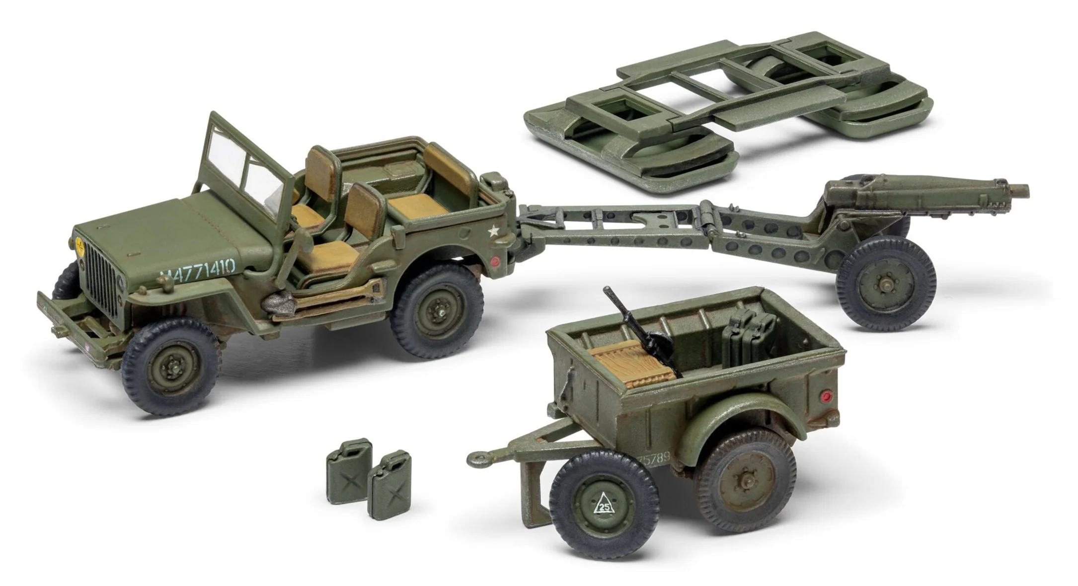A55117A Hanging Gift Set - Willys MB Jeep Model Kit - Image 7