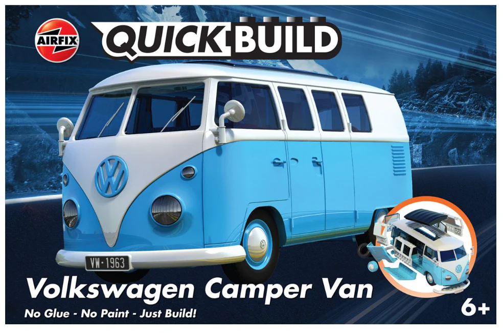 J6024 QUICKBUILD VW Camper Van blue Model Kit