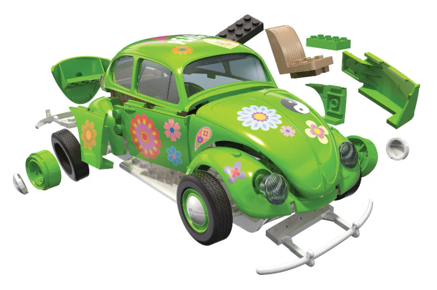 J6031 QUICKBUILD VW Beetle 'Flower Power' Model Kit - Image 3