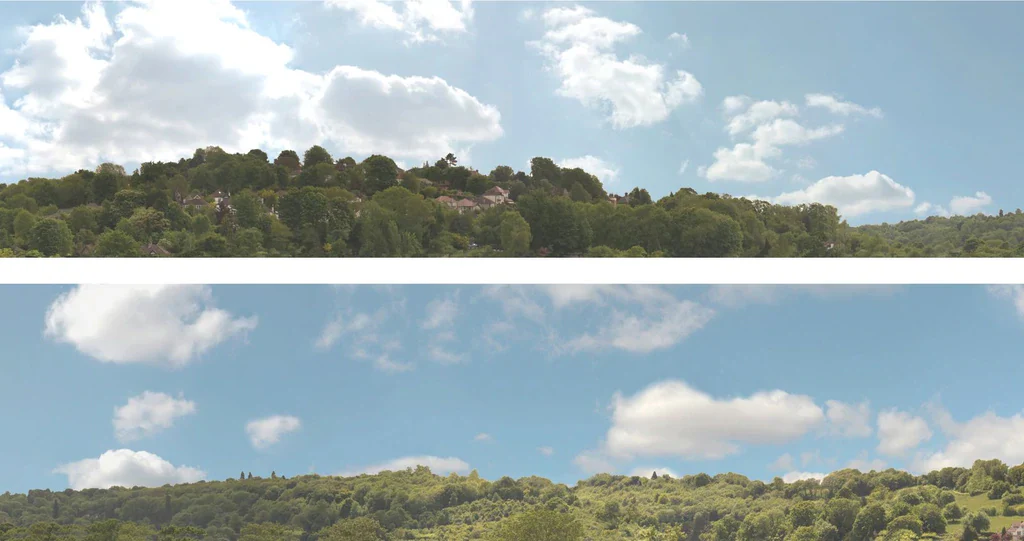 95354 Art Printers Premium SUBURBS OO Gauge 15" High Backscene