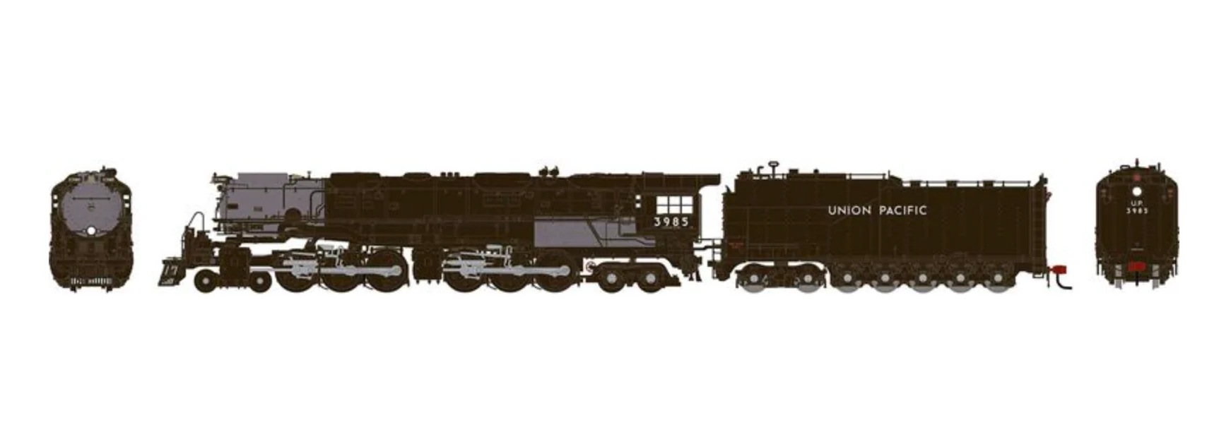 ATHG98971 Union Pacific UP 4-6-6-4 Challenger Steam Locomotive #3985 with DCC Sound