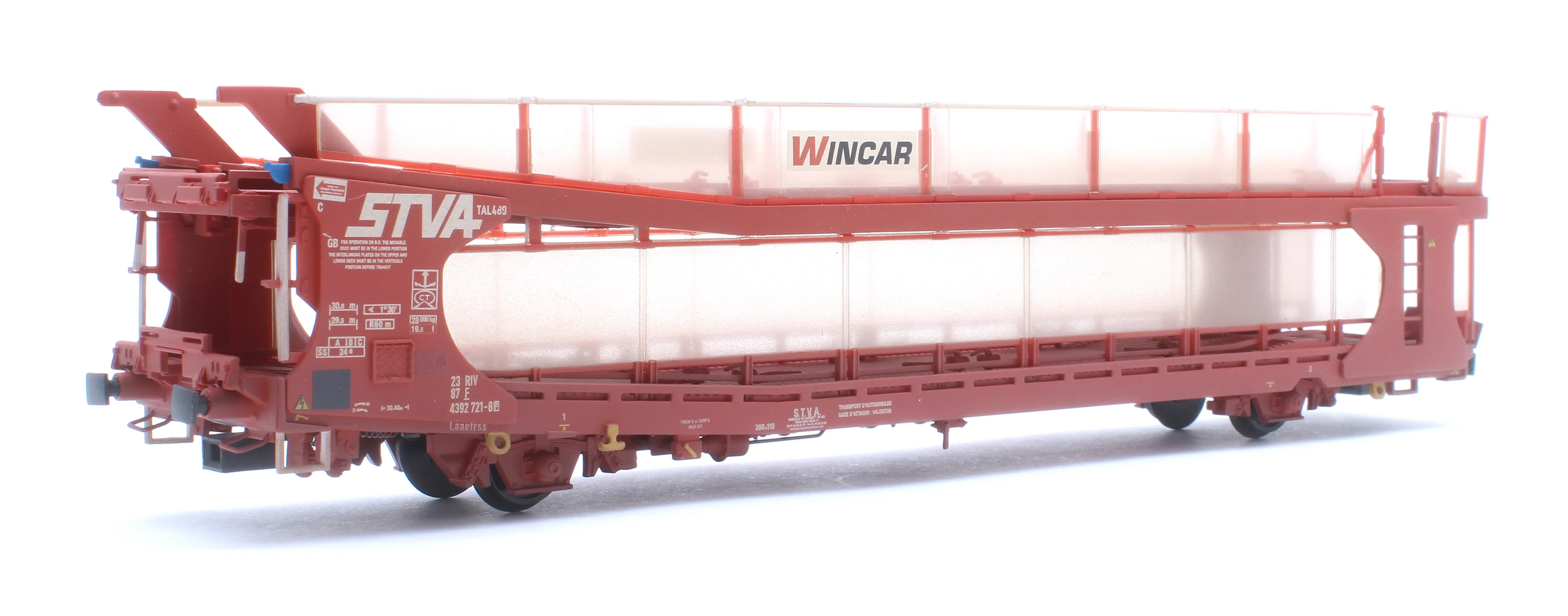 38-250K IPA Twin Double Deck Car Transporter 'STVA' Red (Weathered) Exclusive Edition - Image 9