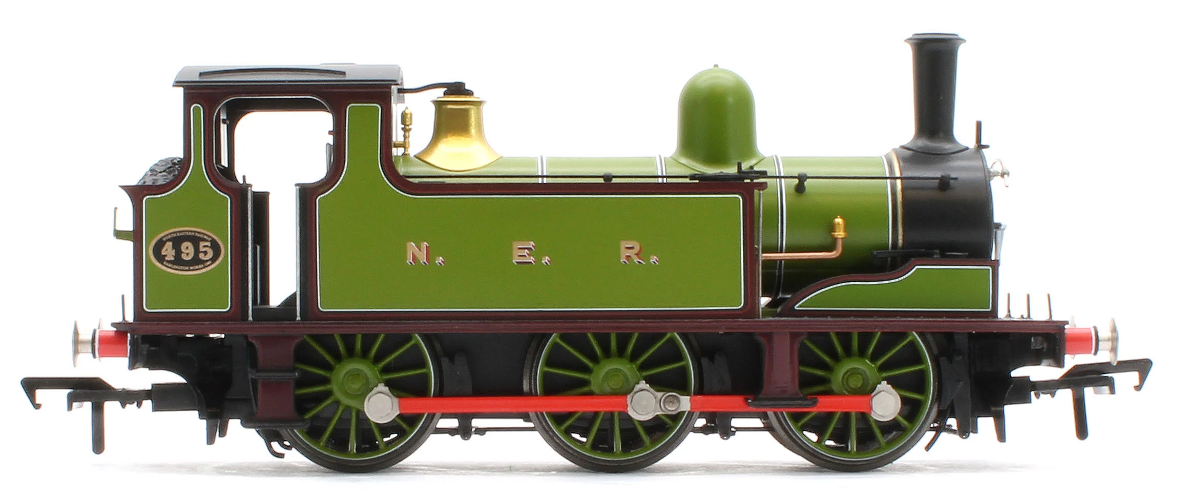 31-065SF NER E (J71) 495 NER Lined Green & Maroon Steam Tank Locomotive - DCC Sound - Image 5