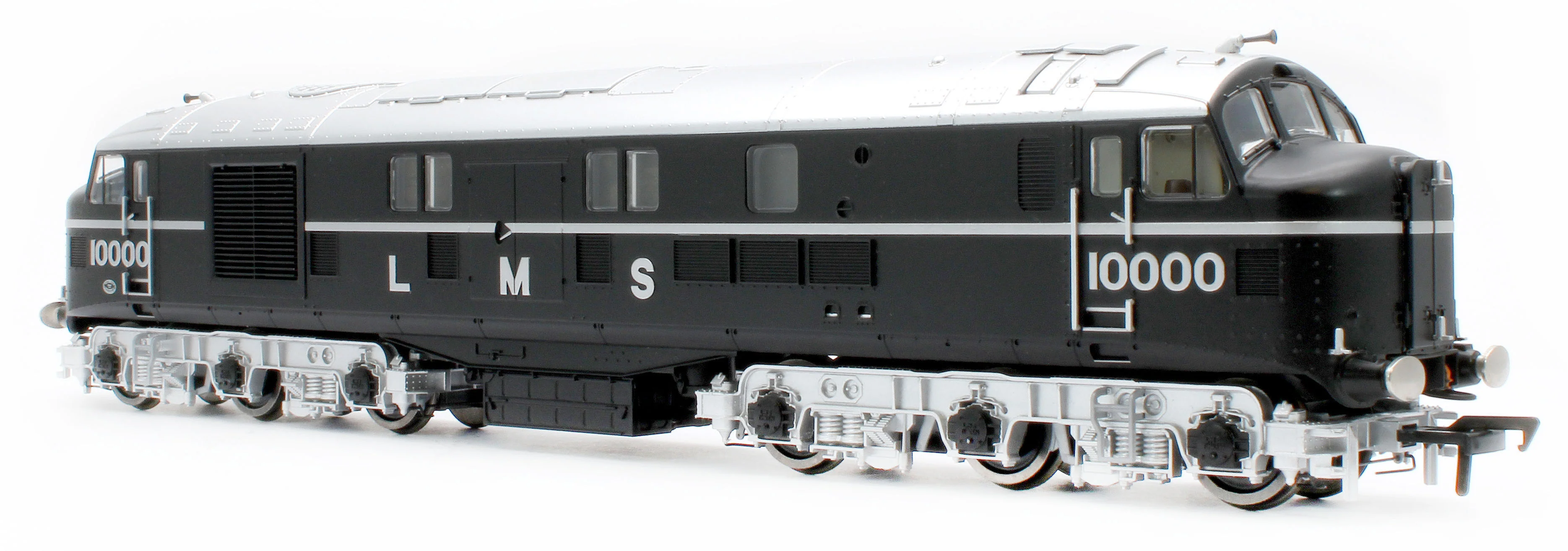 31-999ZSF LMS 10000 Black & Chrome With LMS Lettering Diesel Locomotive - DCC Sound - Image 3