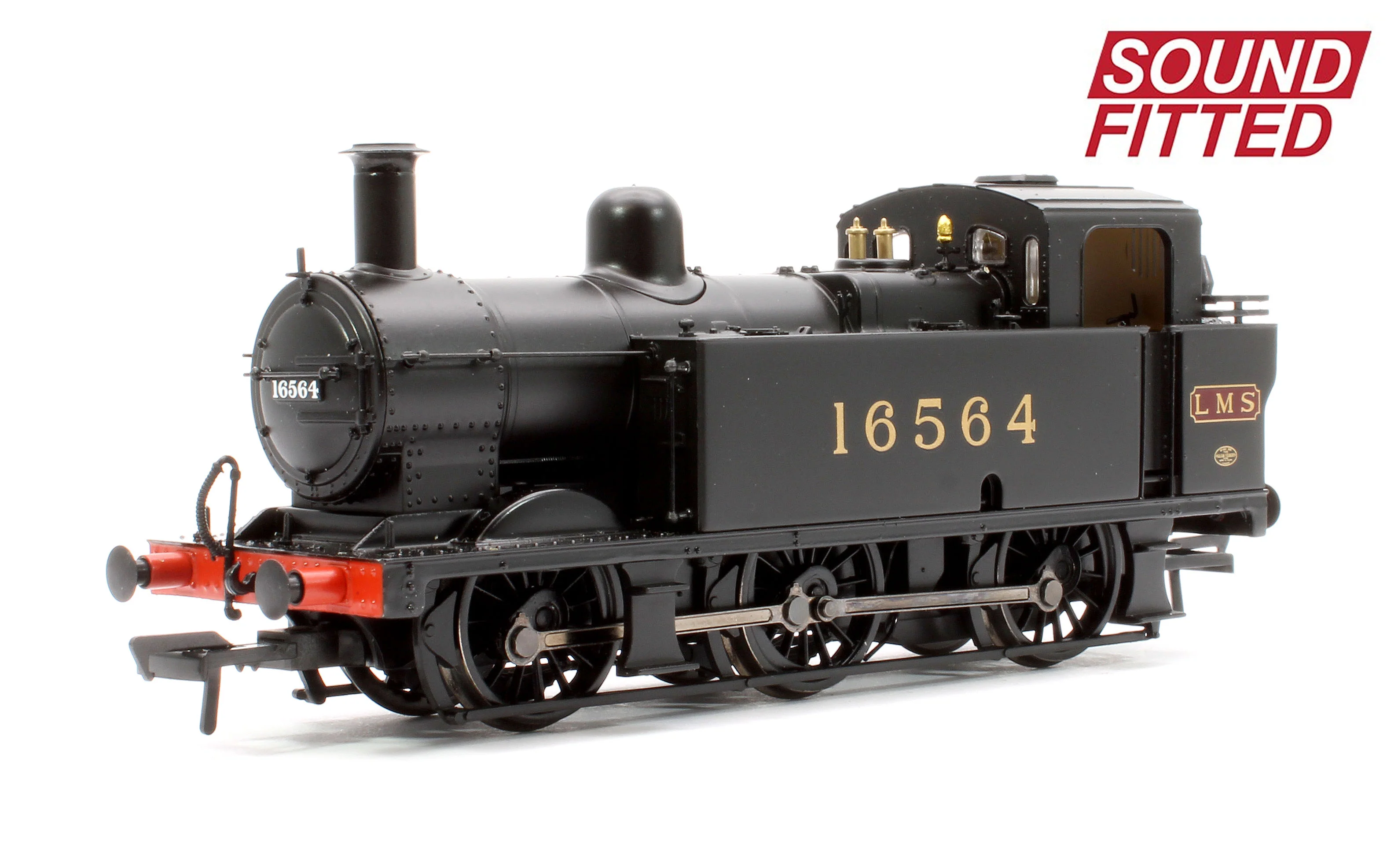 32-227CSF LMS Fowler 3F (Jinty) 16564 LMS Black Steam Locomotive - DCC Sound