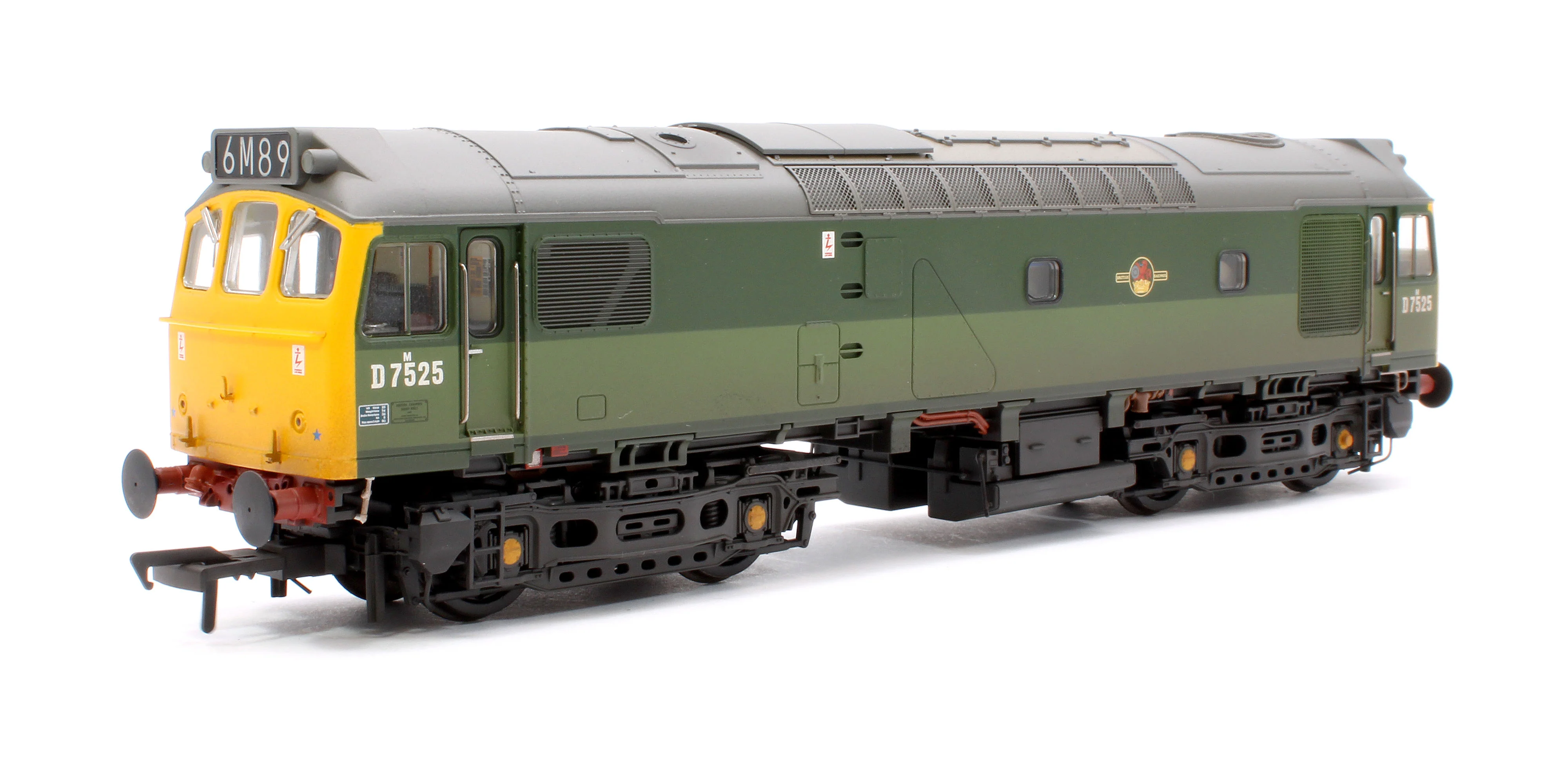 32-342 Class 25/2 D7525 BR Two-Tone Green (Full Yellow Ends) Diesel Locomotive - Weathered - Image 3