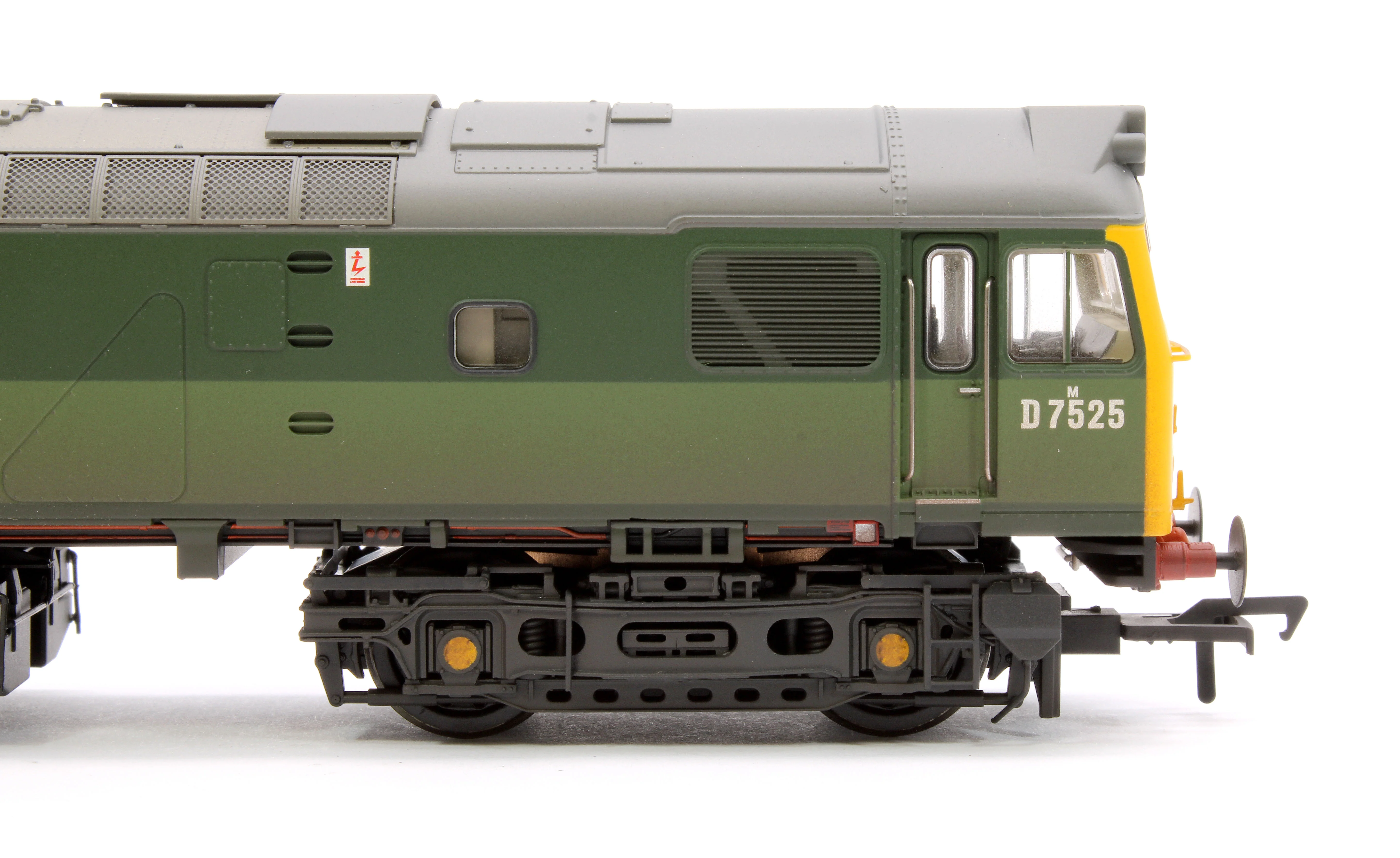 32-342 Class 25/2 D7525 BR Two-Tone Green (Full Yellow Ends) Diesel Locomotive - Weathered - Image 8
