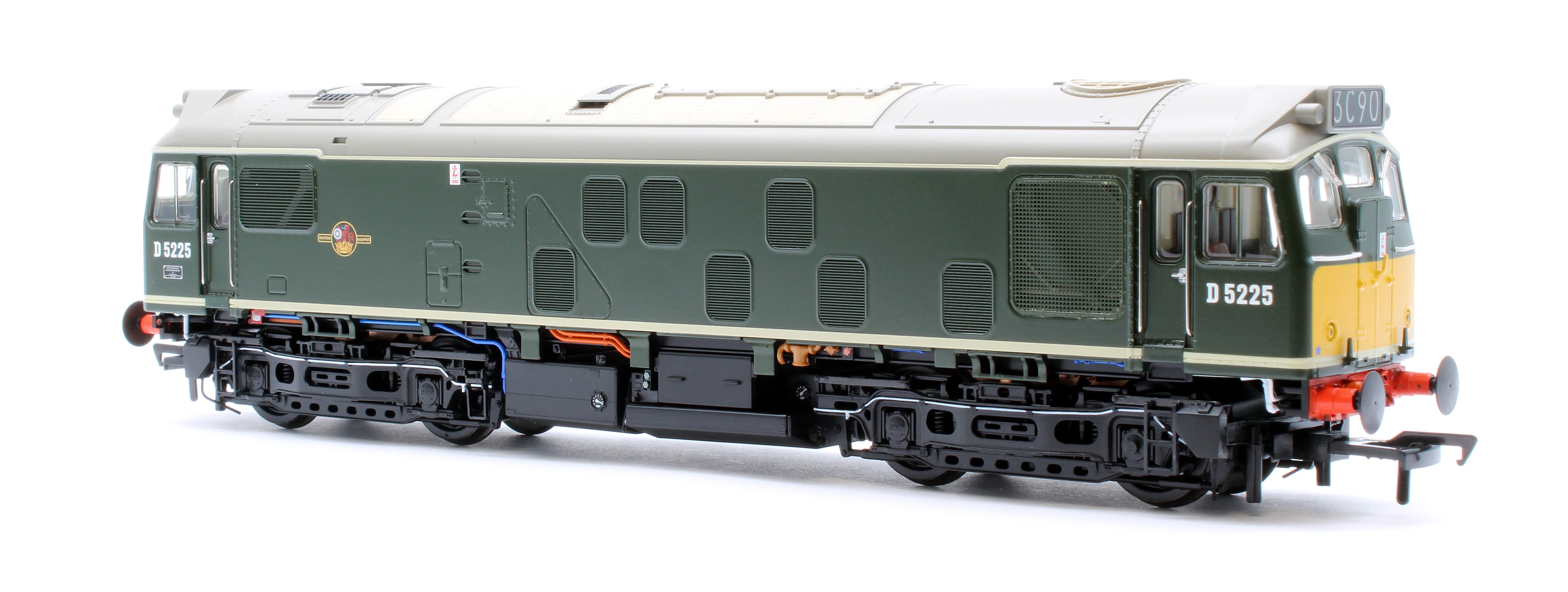 32-343 Class 25/1 D5225 BR Green (Small Yellow Panels) Diesel Locomotive - Image 2