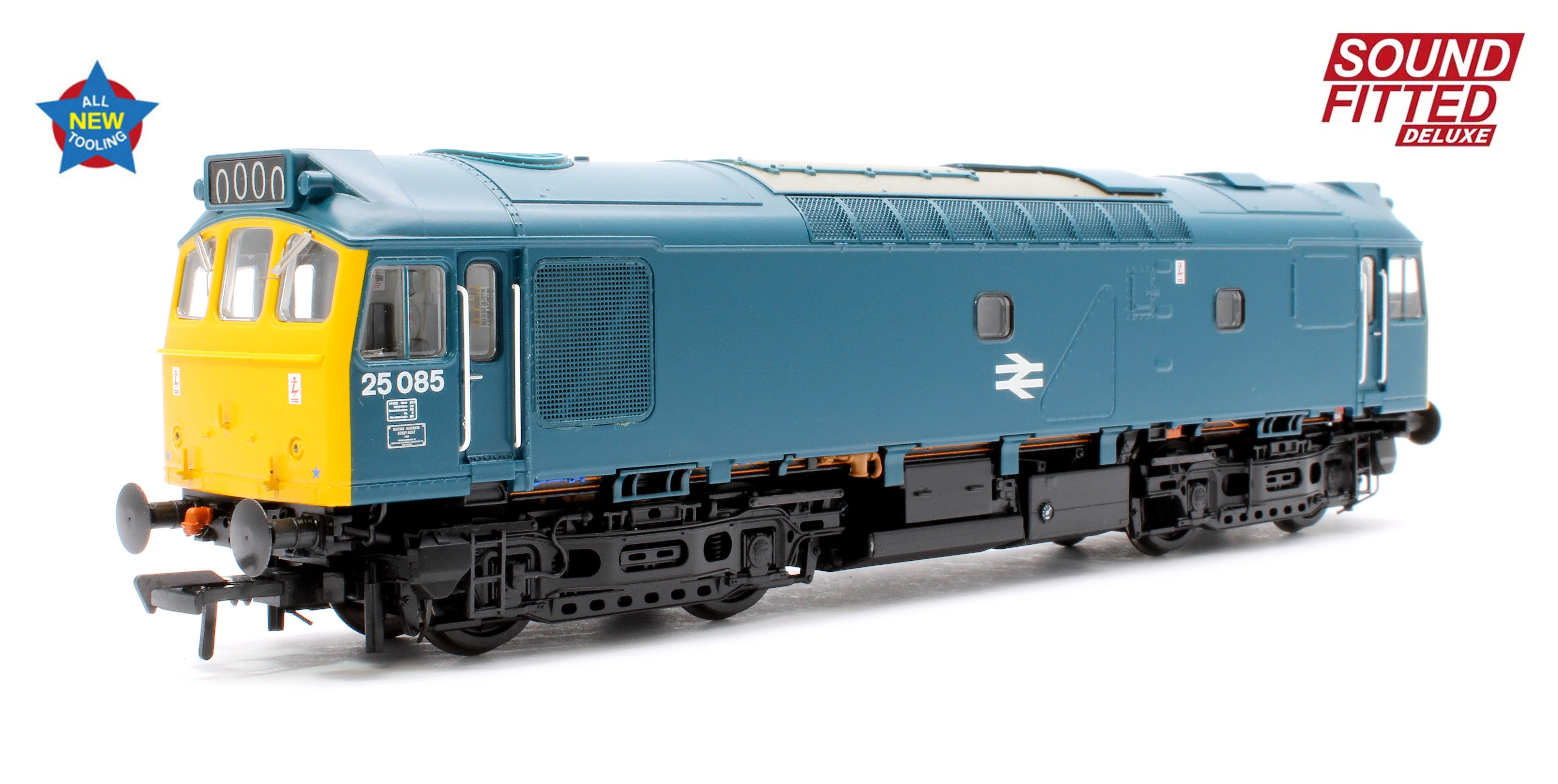 32-344SFX Class 25/2 25085 BR Blue Diesel Locomotive - DCC Sound Deluxe