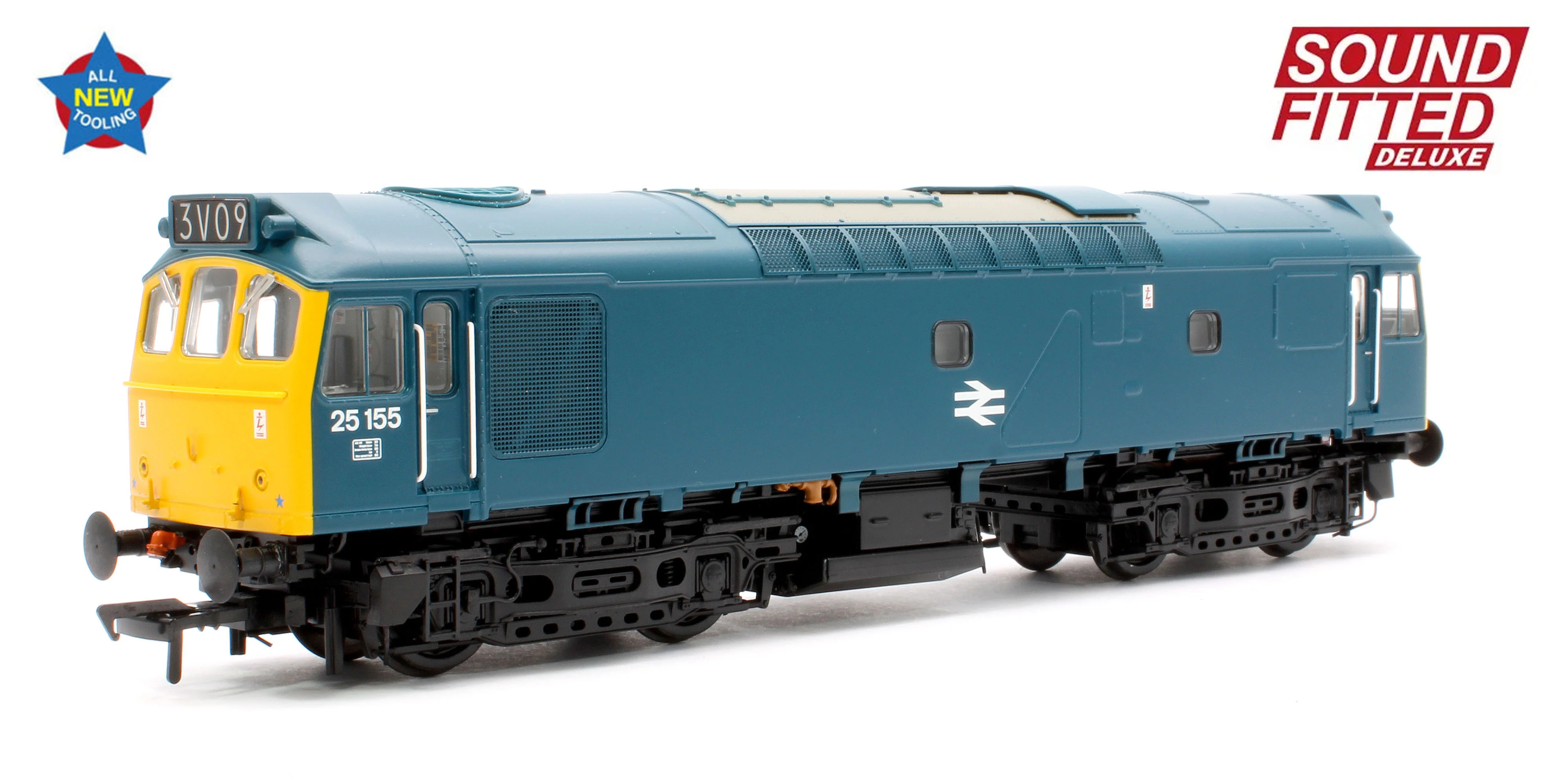 32-345SFX Class 25/2 25155 BR Blue Diesel Locomotive - DCC Sound Deluxe