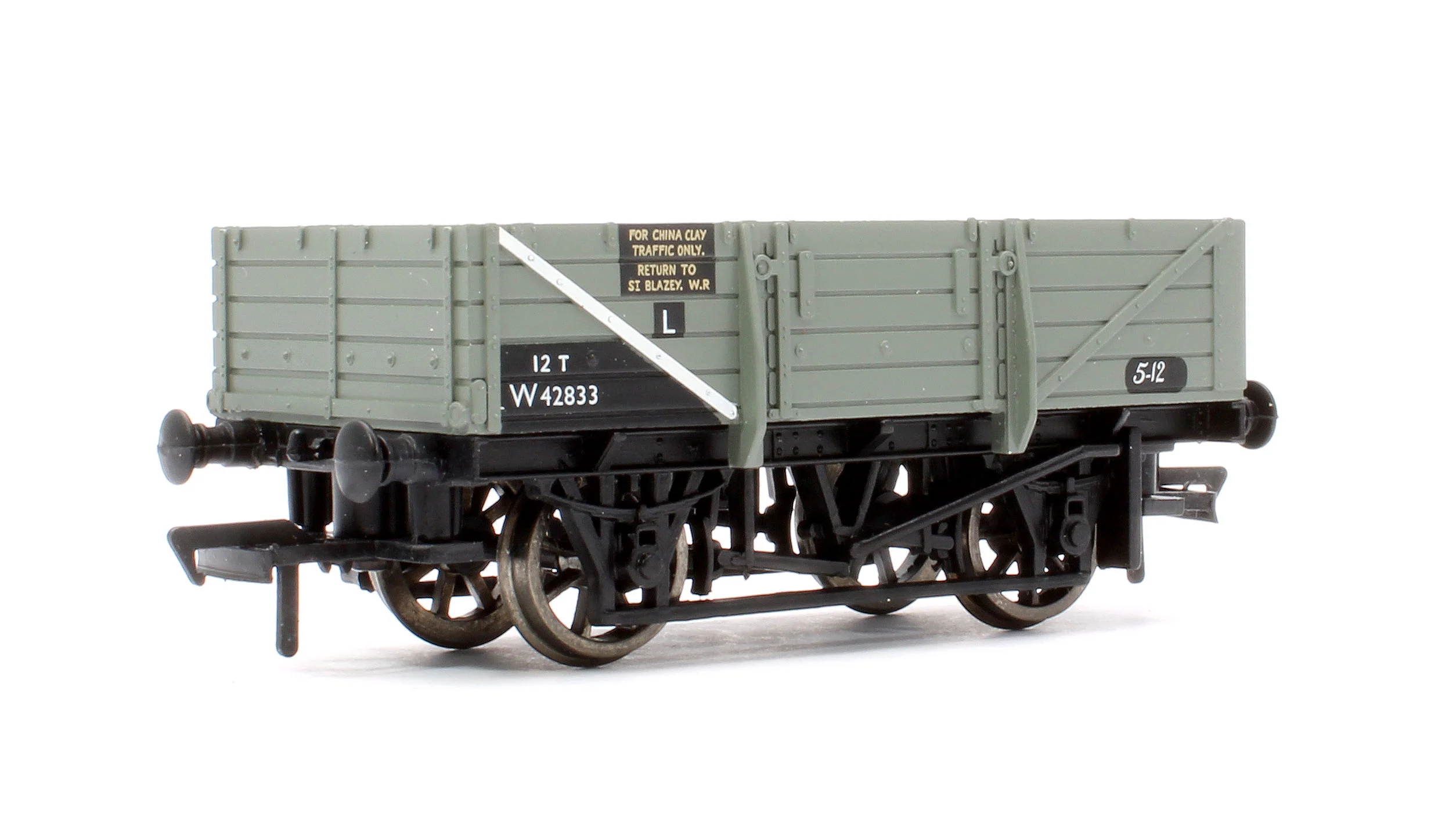 Pre-Owned 33-079A 12T BR 5 Plank Grey China Clay Wagon No.W42833 - Image 3