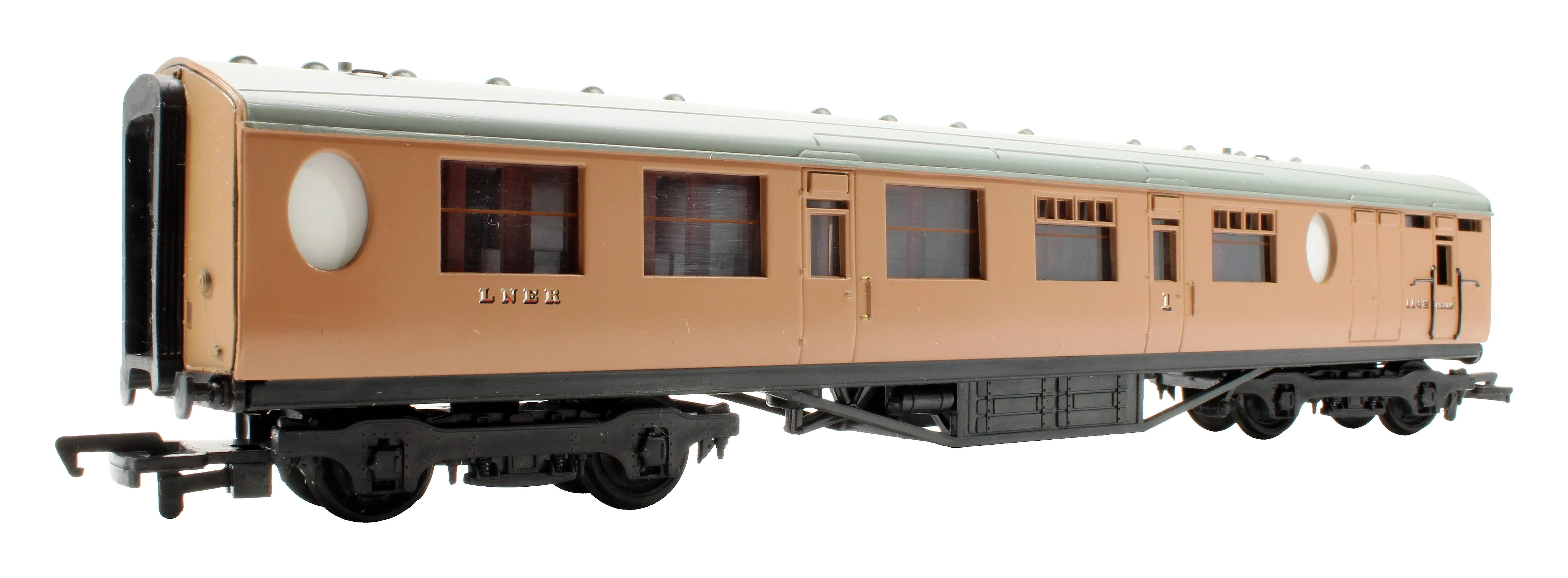 Pre-Owned 34-427 63' LNER Thompson Composite Brake Coach Post War Brown '1442' - Image 2
