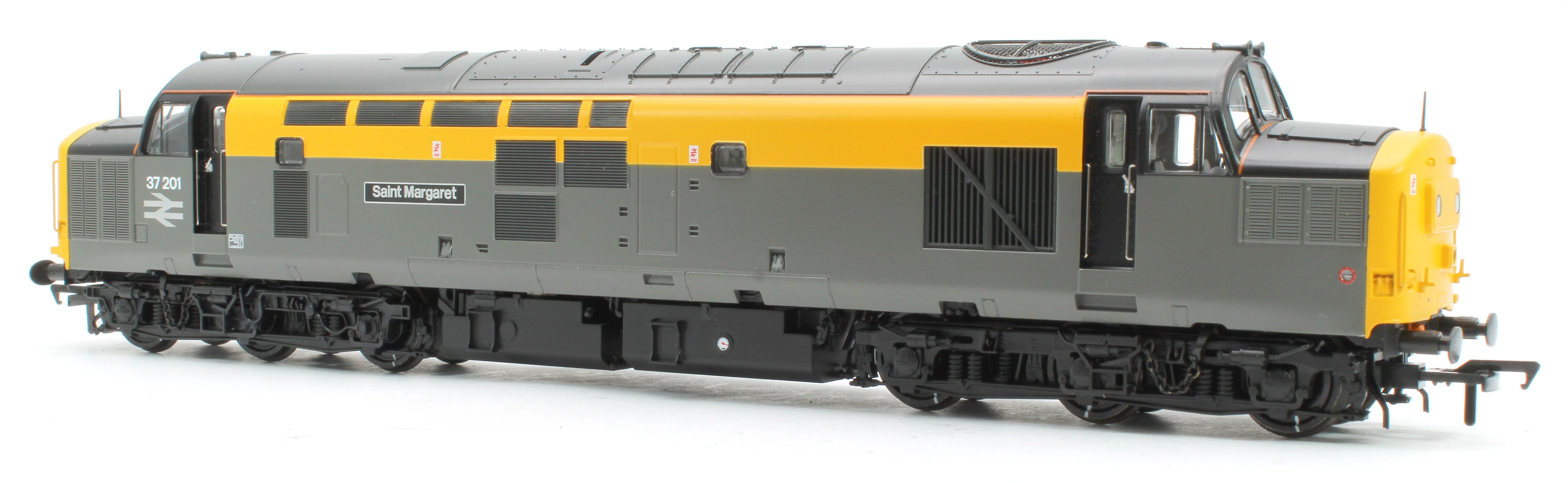 35-308SF Class 37/0 Centre Headcode 37201 'St. Margaret' BR Eng. Grey & Yellow Diesel Locomotive (DCC Sound) - Image 2