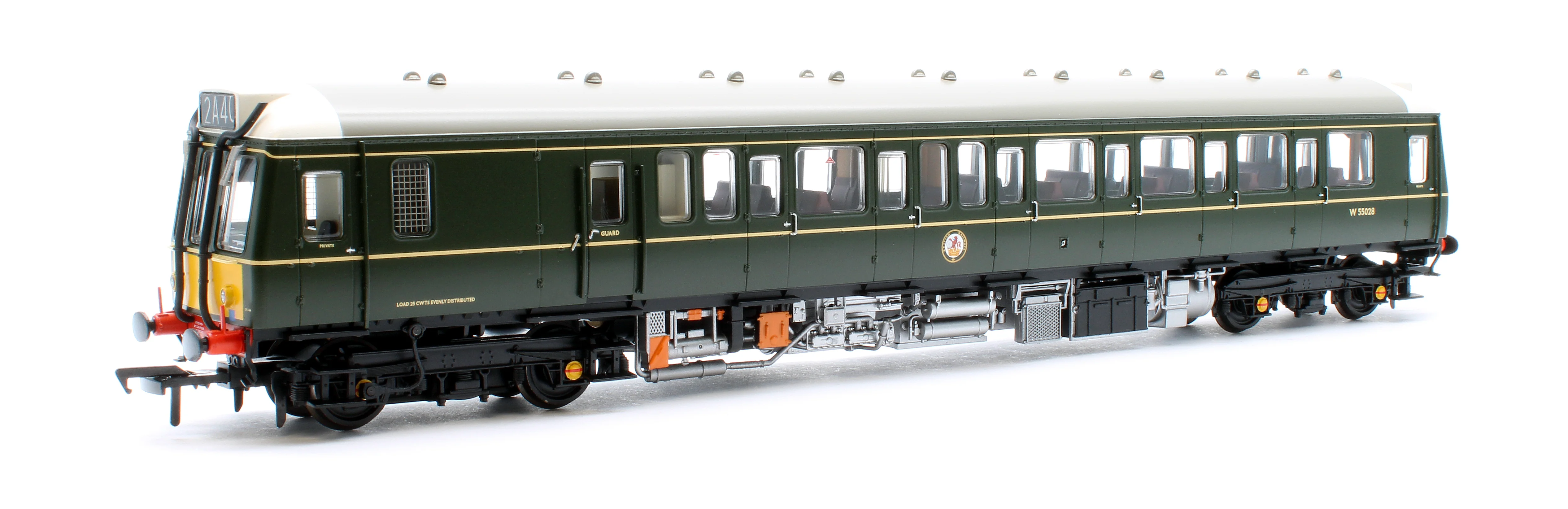 35-528 Class 121 Single-Car DMU W55028 BR Green (Small Yellow Panels)