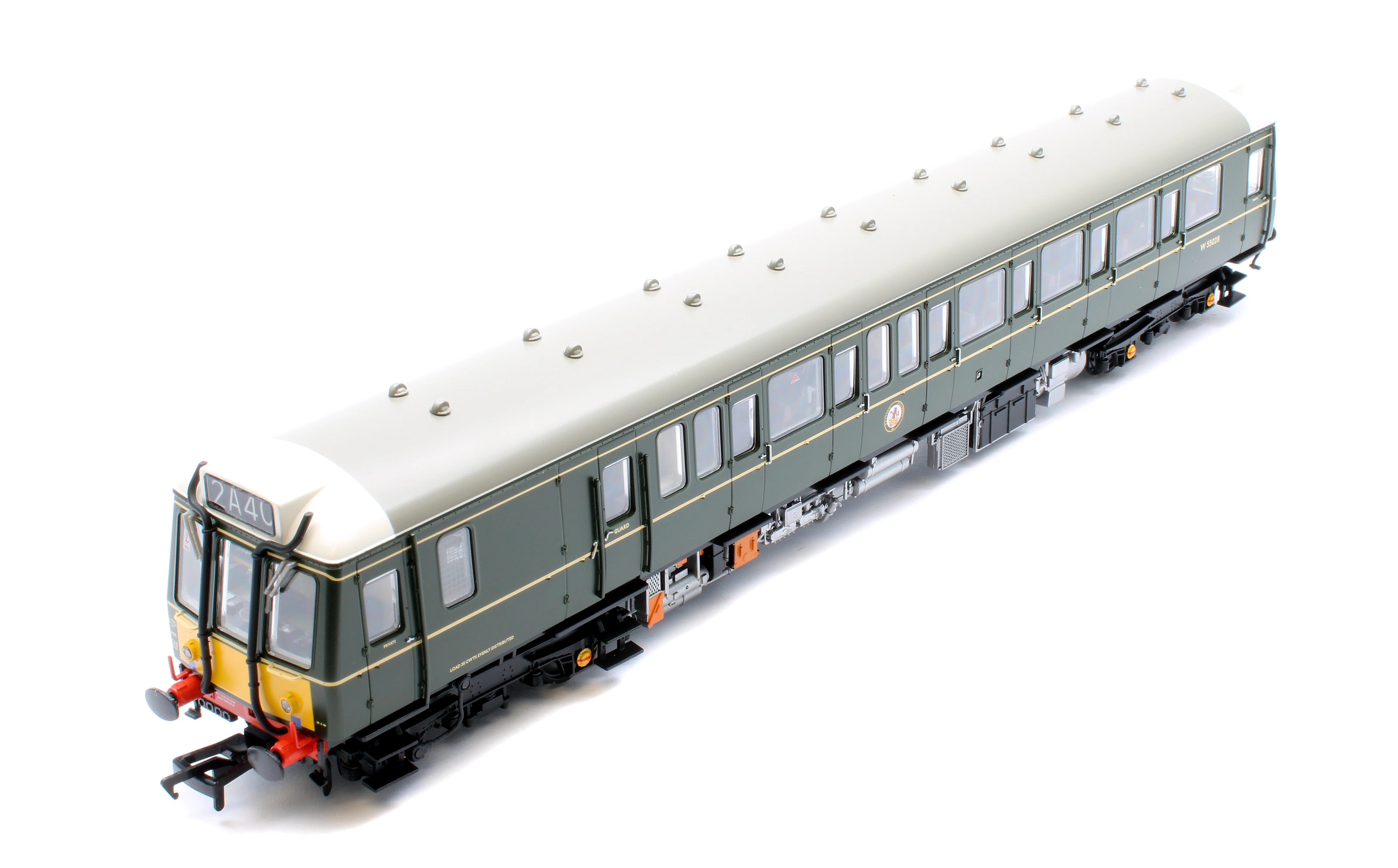 35-528 Class 121 Single-Car DMU W55028 BR Green (Small Yellow Panels) - Image 8