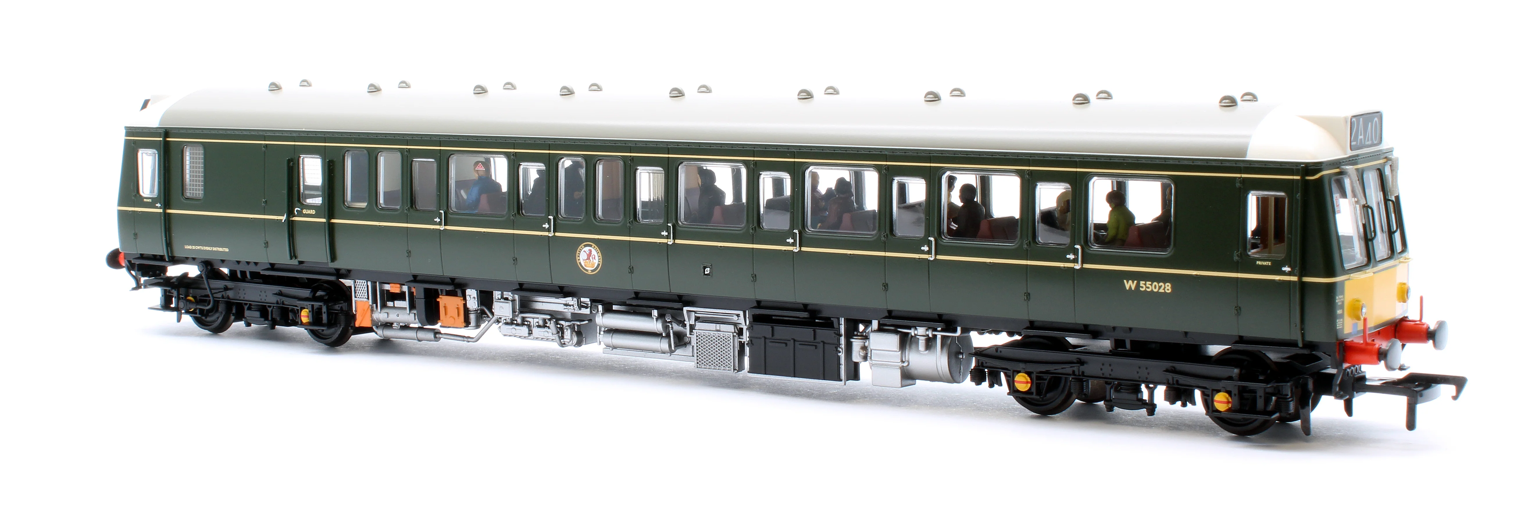 35-528PF Class 121 Single-Car DMU W55028 BR Green (Small Yellow Panels) - Fitted Passengers - Image 4