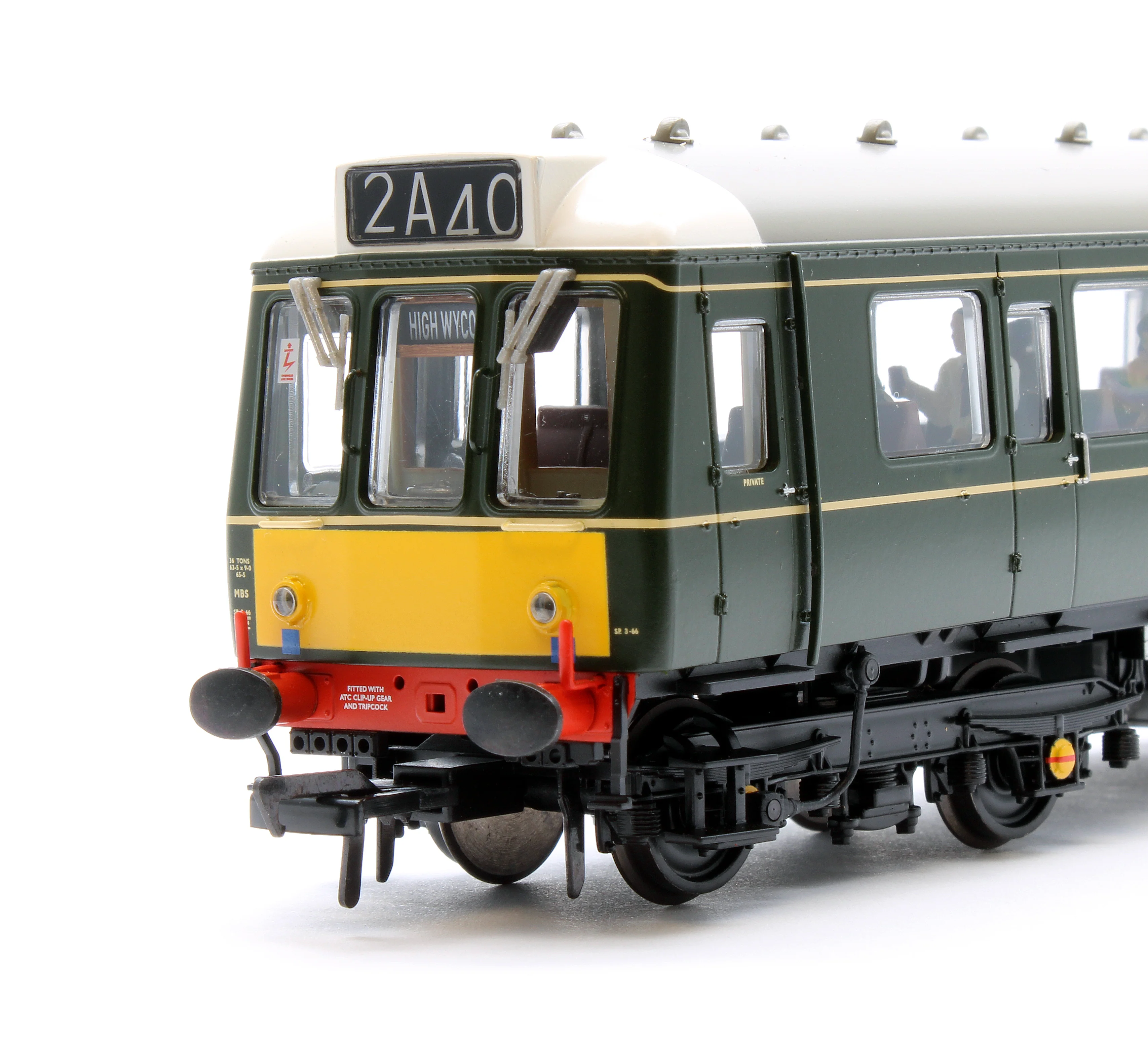 35-528PF Class 121 Single-Car DMU W55028 BR Green (Small Yellow Panels) - Fitted Passengers - Image 7