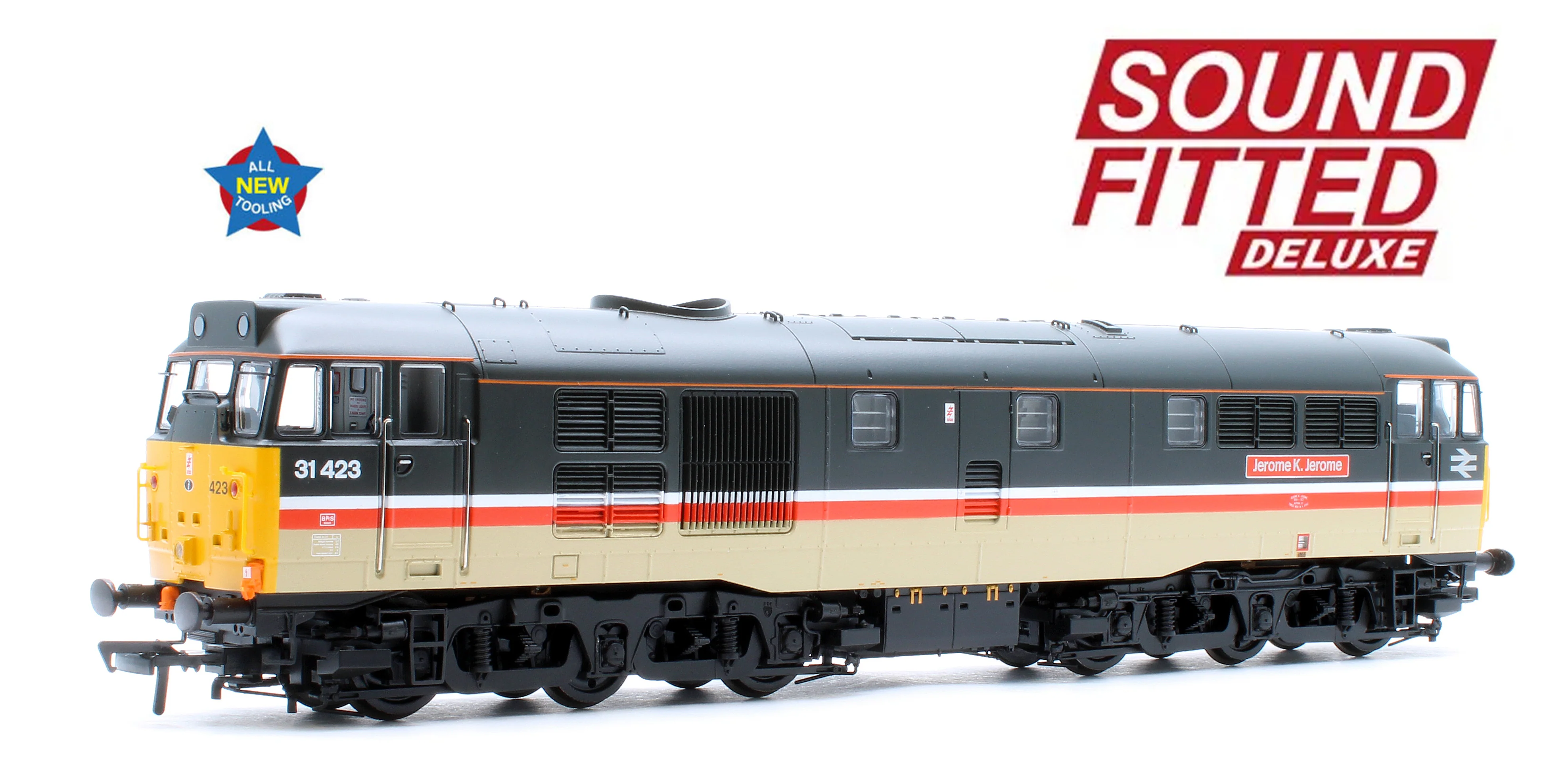35-827SFX Class 31/4 Refurbished 31423 'Jerome K. Jerome' BR InterCity (Mainline) Diesel Locomotive - DCC Sound Deluxe