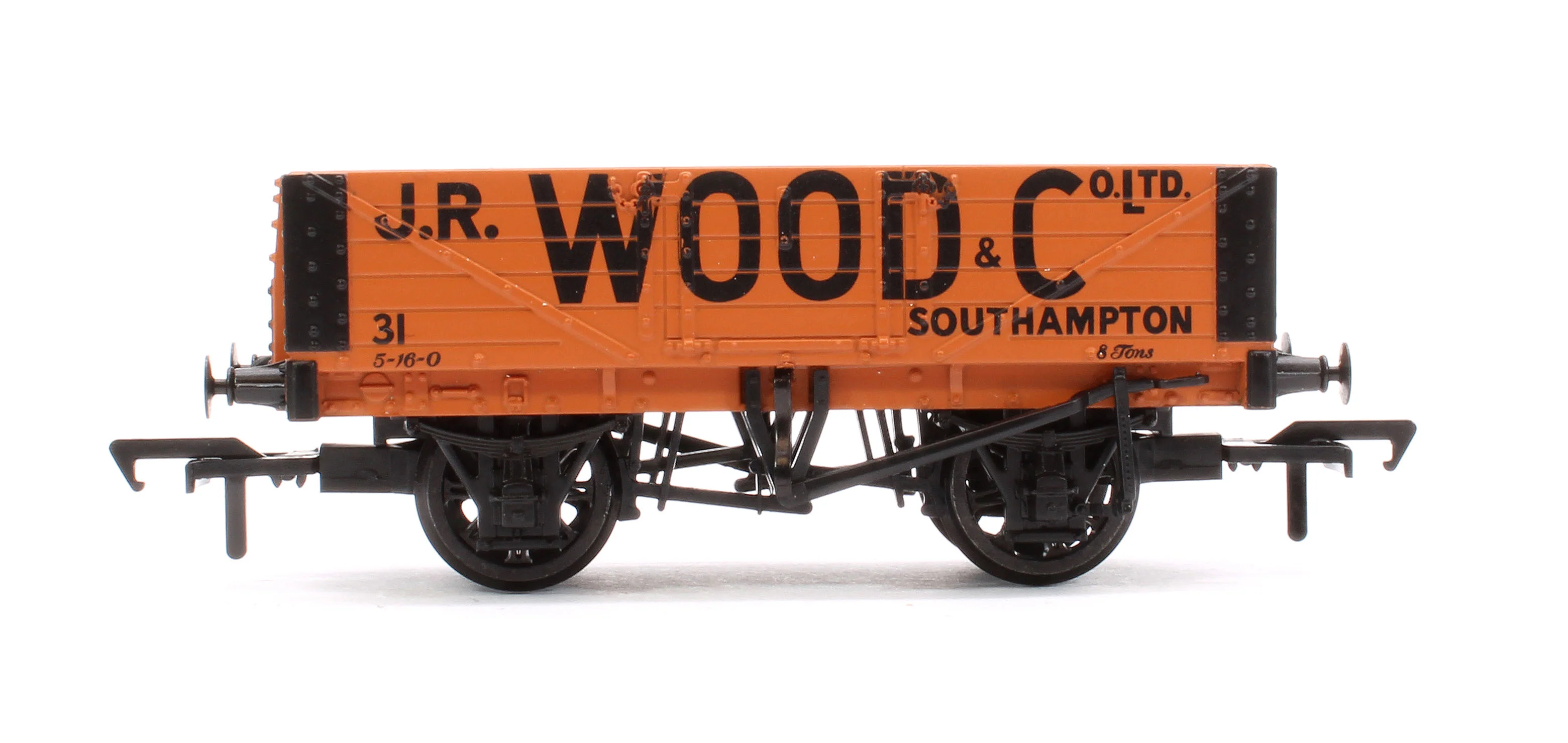 37-053A 5 Plank Wagon Wooden Floor 'J.R. Wood & Co. Ltd.' Orange No.31 - Image 2