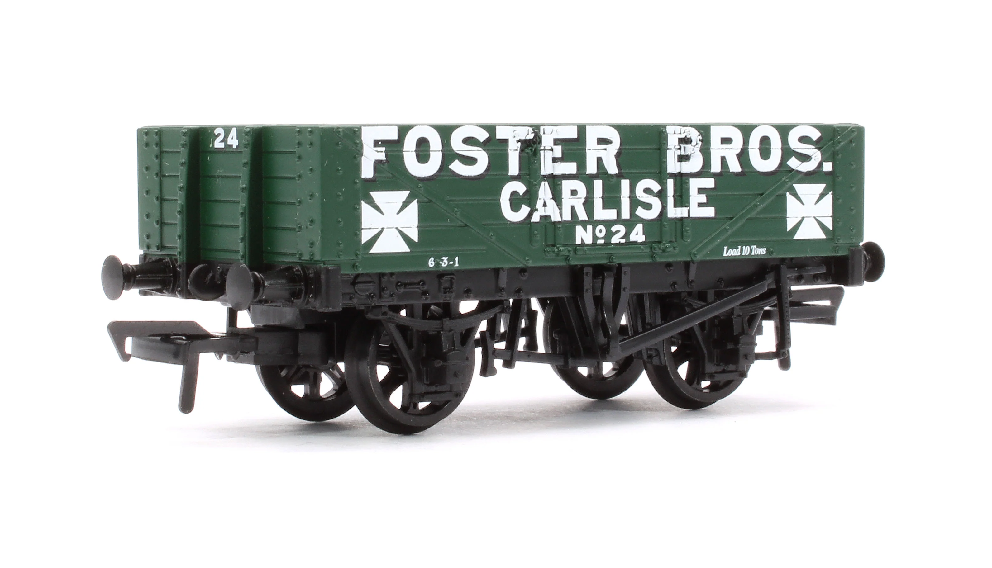 37-063A 5 Plank Wagon Wooden Floor 'Foster Bros.' Green No.24