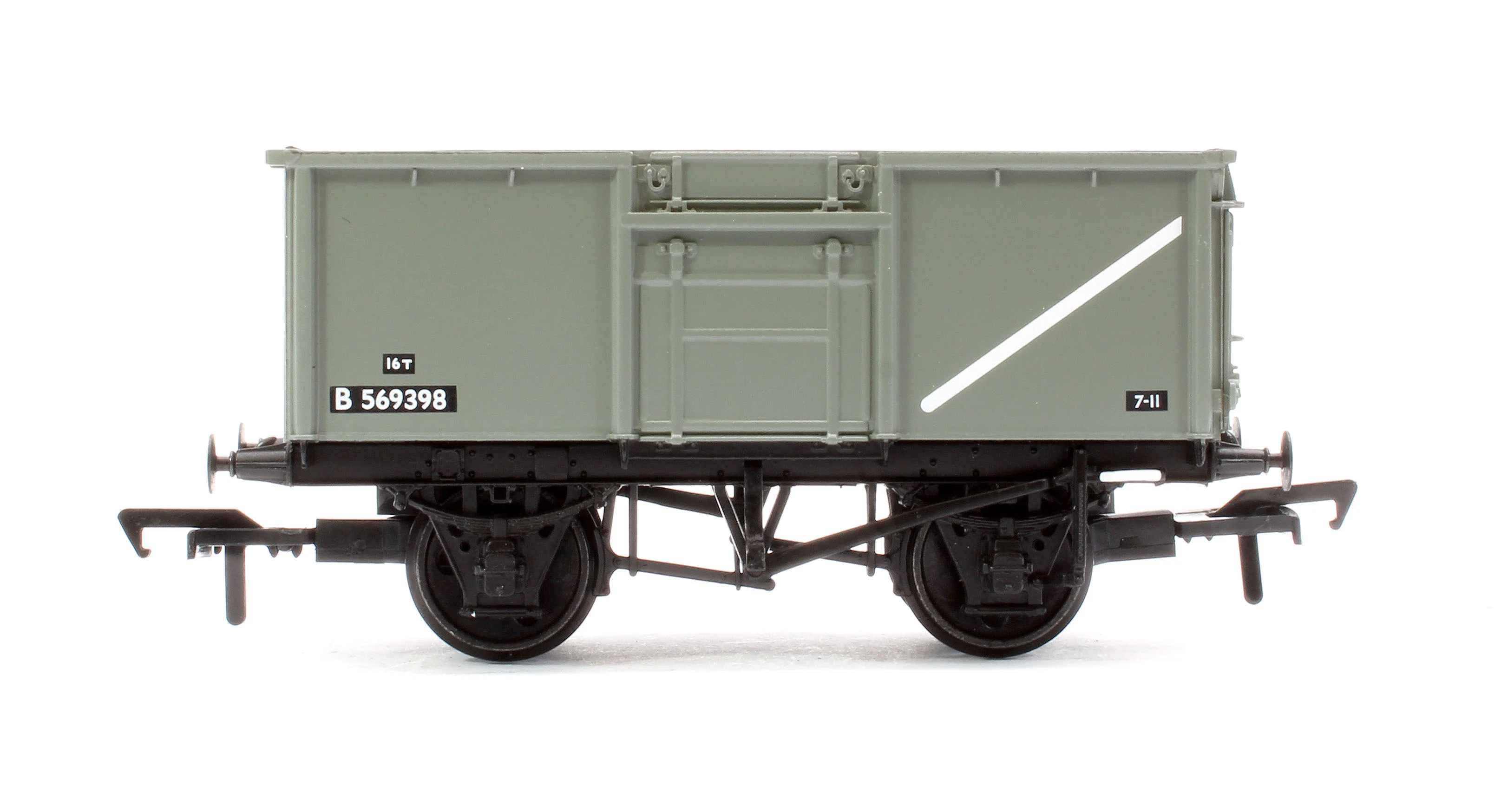 37-265 BR 16T Steel Mineral Top Flap Doors 3-Wagon Pack BR Grey (Early) (with Load) - Image 8