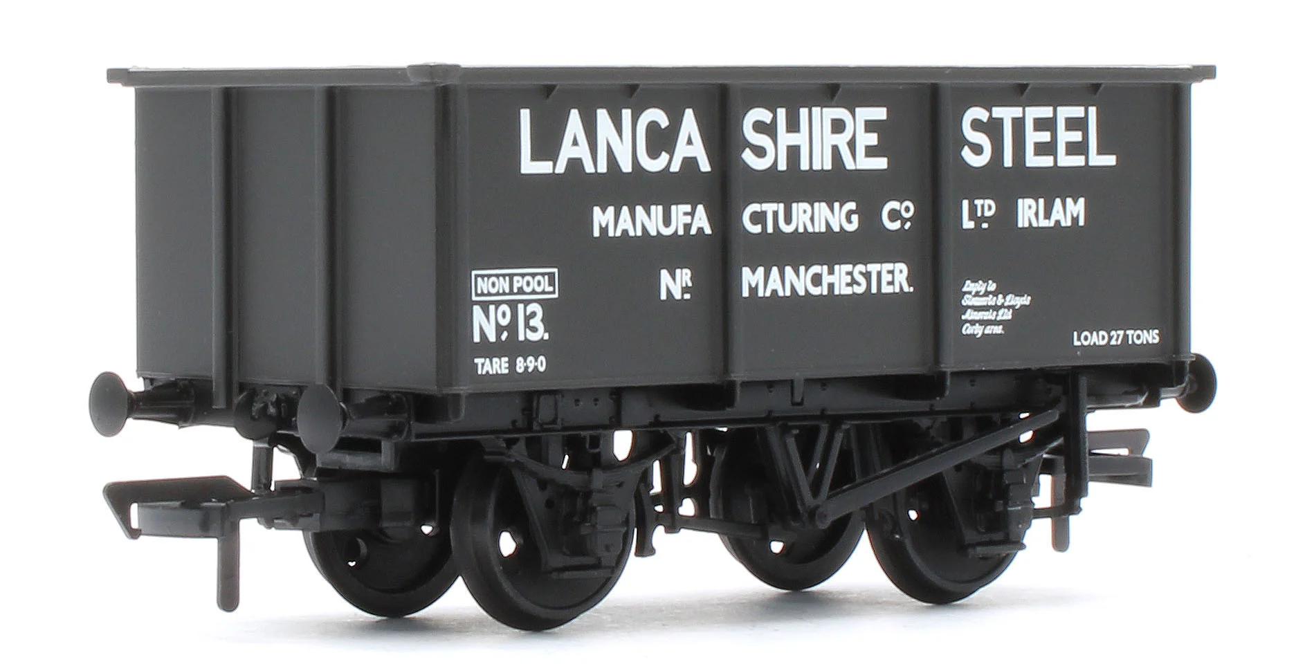 37-280A BR 27T Steel Tippler 'Lancashire Steel Manufacturing' Dark Grey No.13