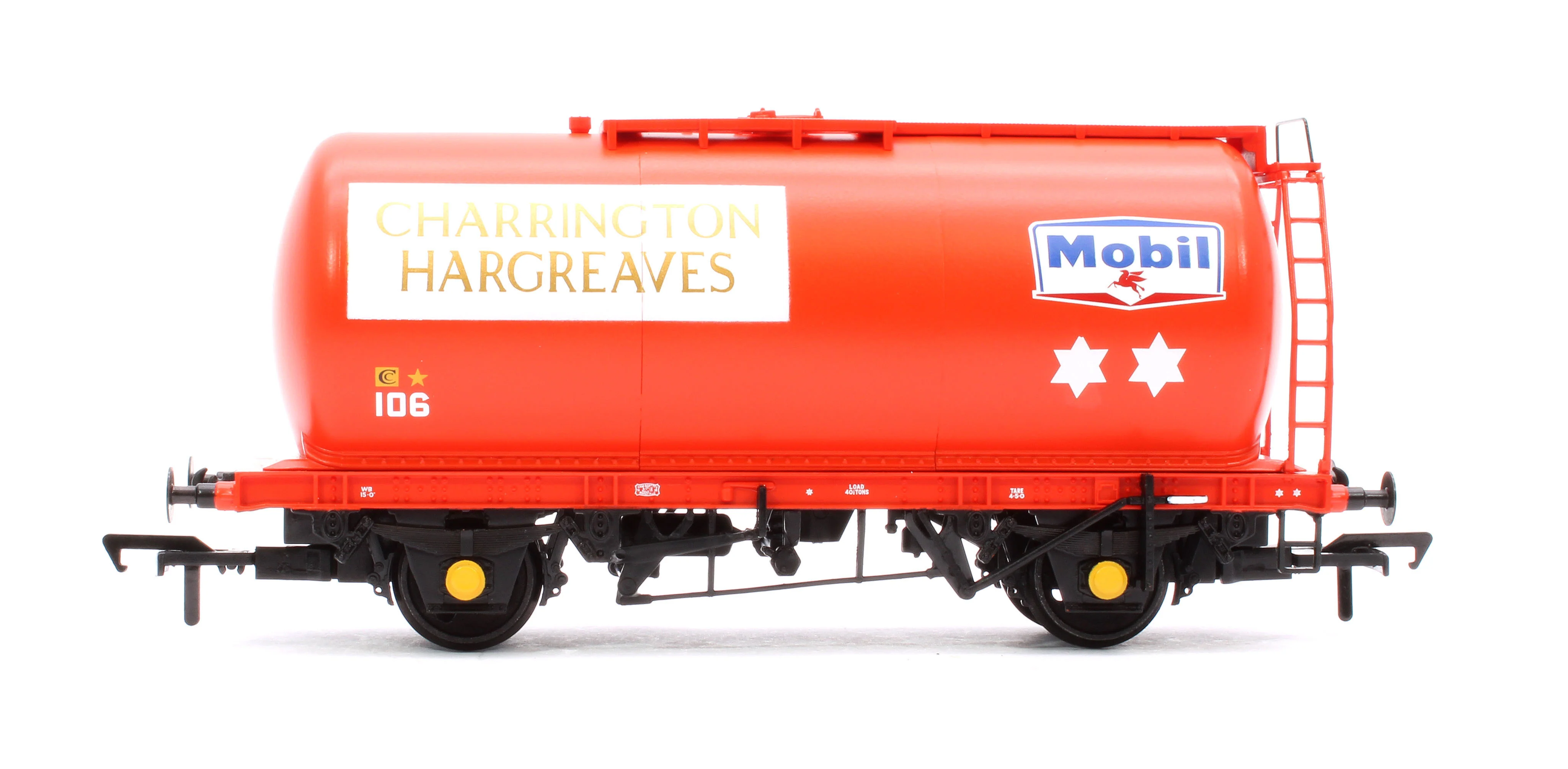 37-592 BR 45T TTA Tank Wagon 'Charrington Hargreaves/Mobil' Red No.106 - Image 2