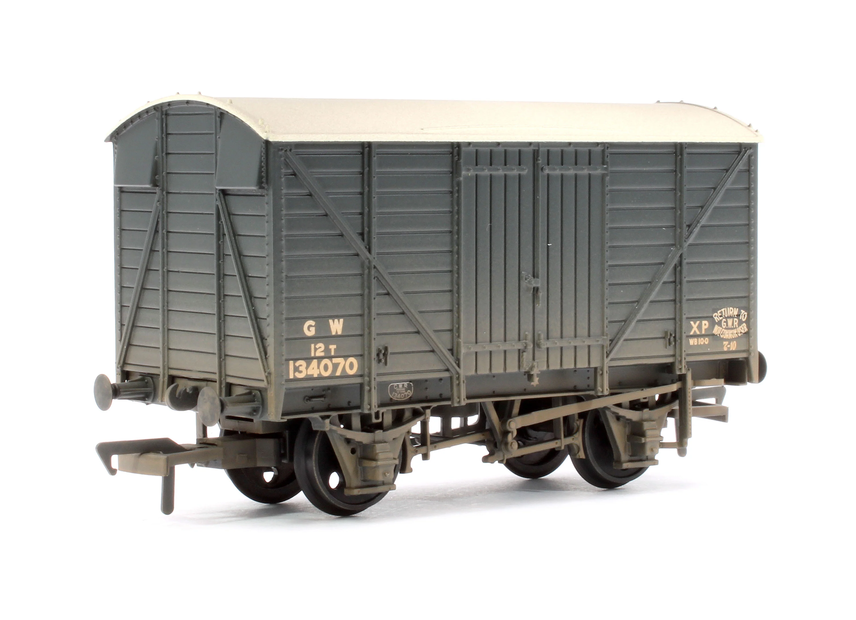 37-730E GWR 12T Ventilated Van GWR Grey 134070 - Weathered - Image 3