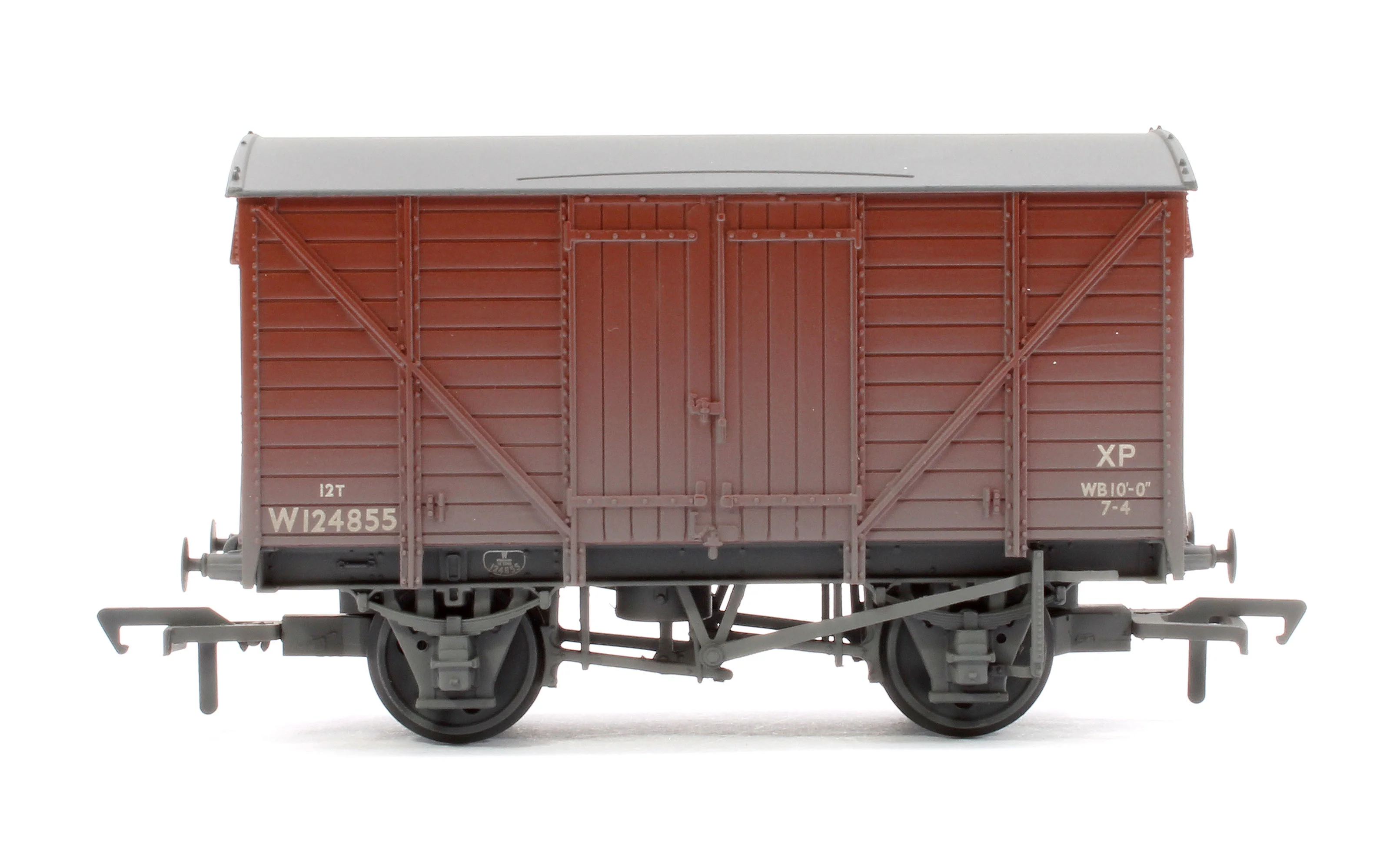 37-732A GWR 12T Ventilated Van BR Bauxite (Late) W124855 - Weathered - Image 2