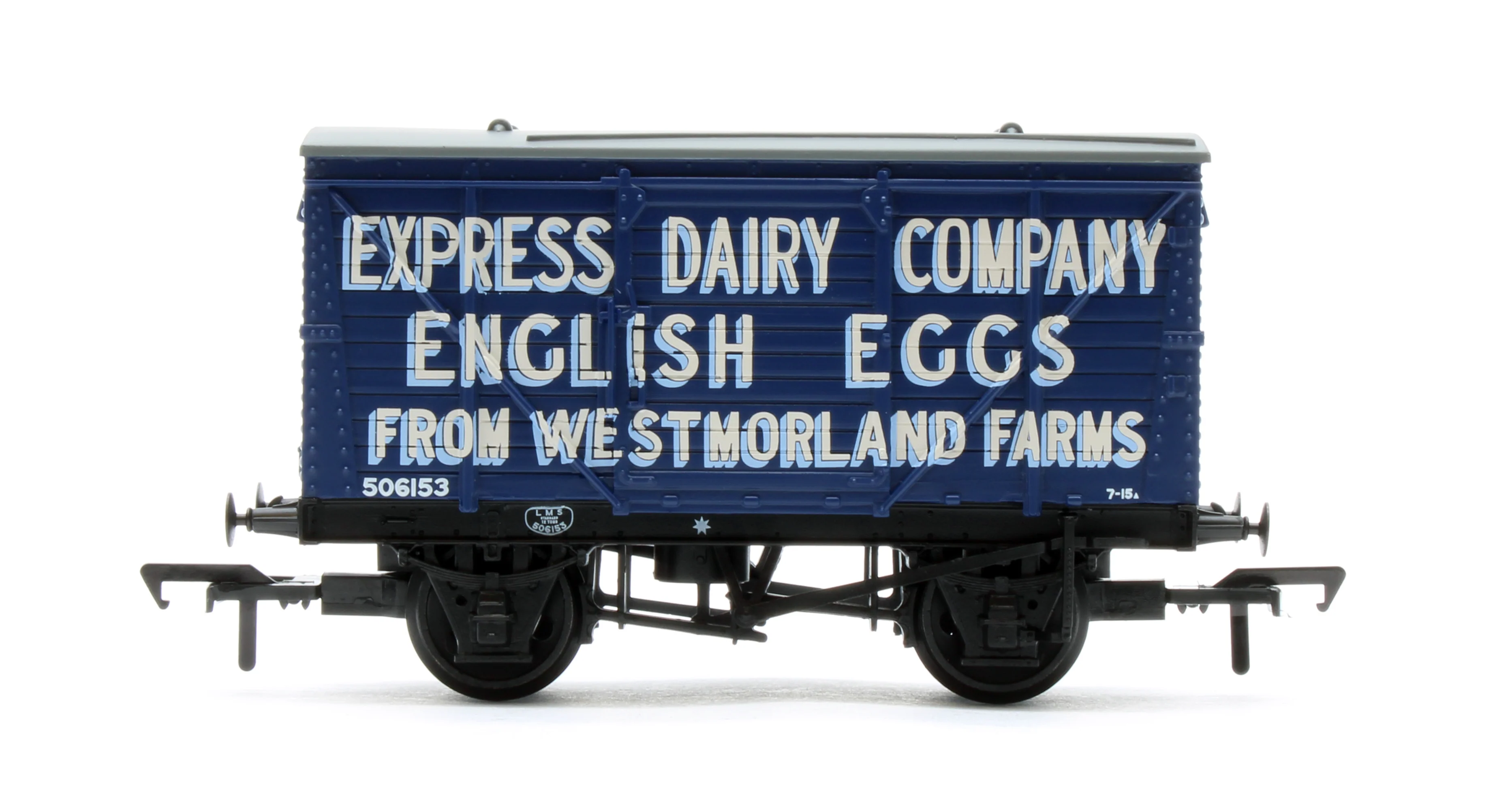 37-807A LMS 12T Planked Ventilated Van 'Express Dairy Company' Blue No.506153 - Image 3