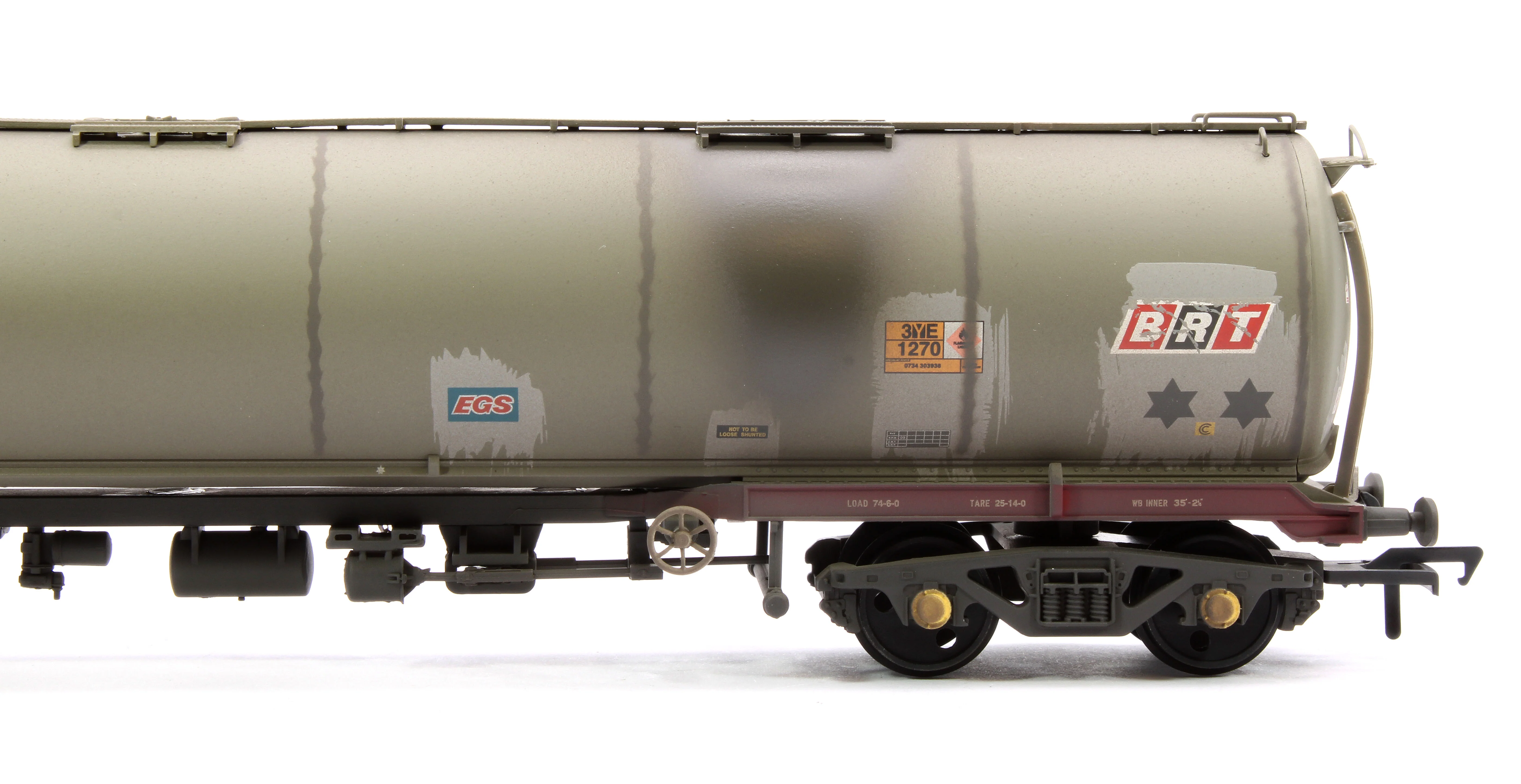 38-119B BR 102T TEA Bogie Tank Wagon Debranded (ex-Murco) Grey No.84110 - Weathered - Image 5